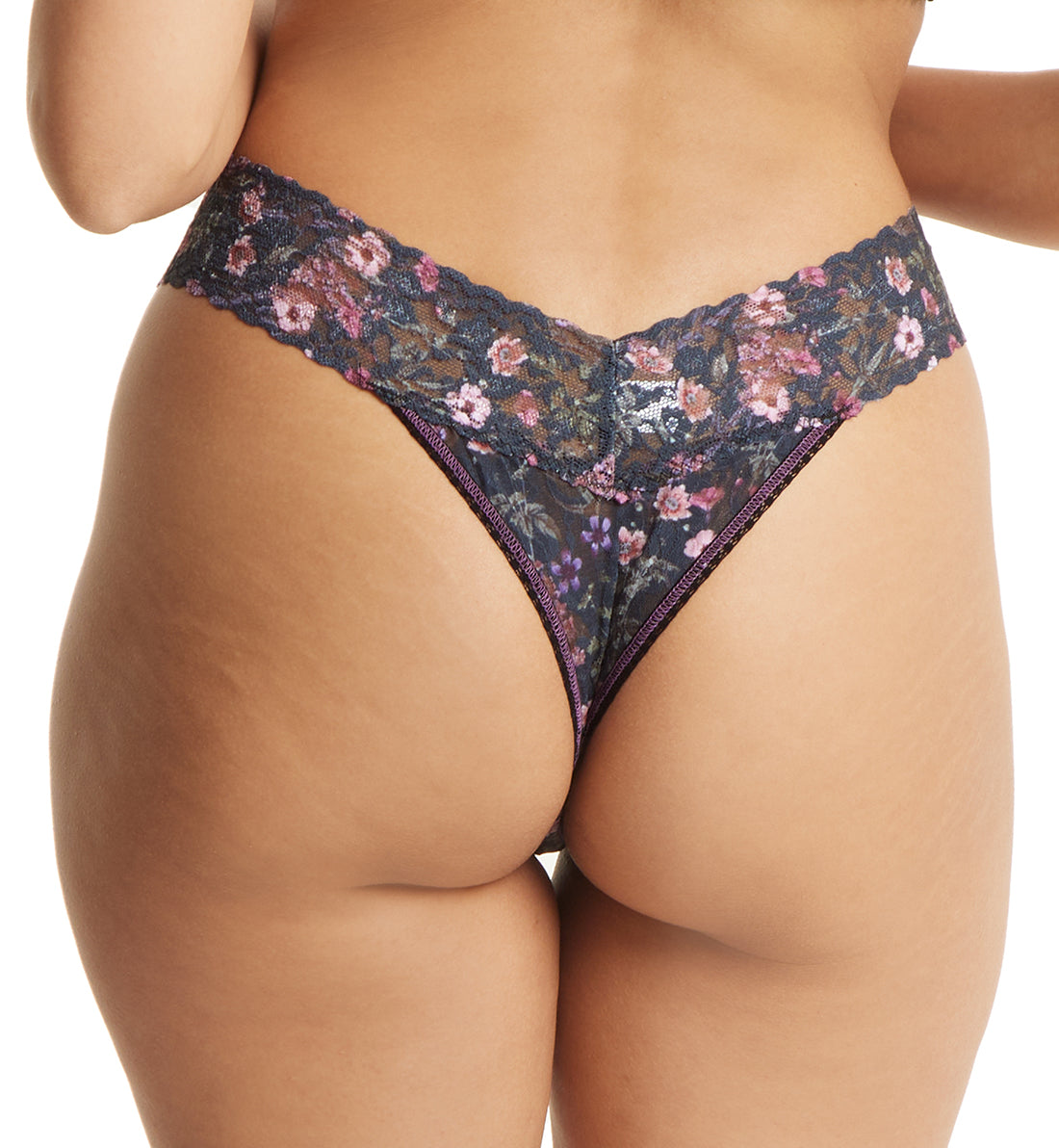 Hanky Panky Signature Lace Printed Original Rise Thong (PR4811P),Myddleton Gardens - Myddleton Gardens,One Size