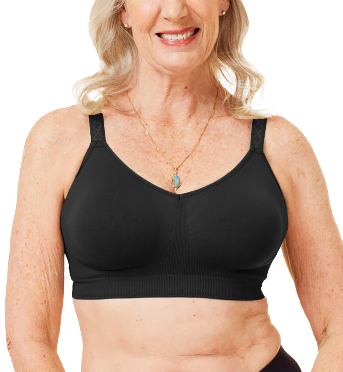 Sugar Candy by Cake Seamless Basic Everyday Softcup Bra (28-8005),XS,Black - Black,XS