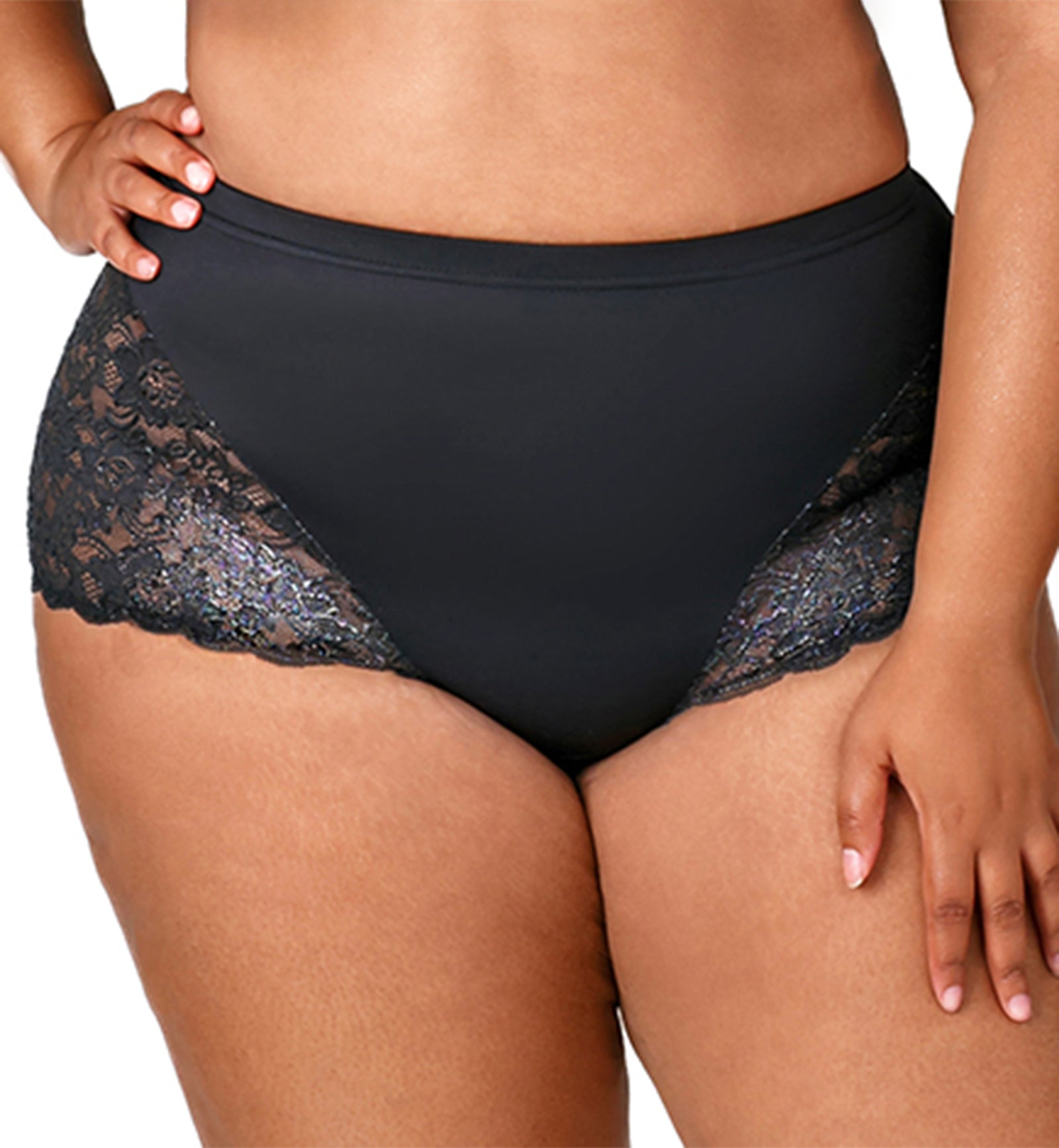 Elila Stretch Lace Cheeky Full Panty (3311),Medium,Mermaid - Mermaid,Medium