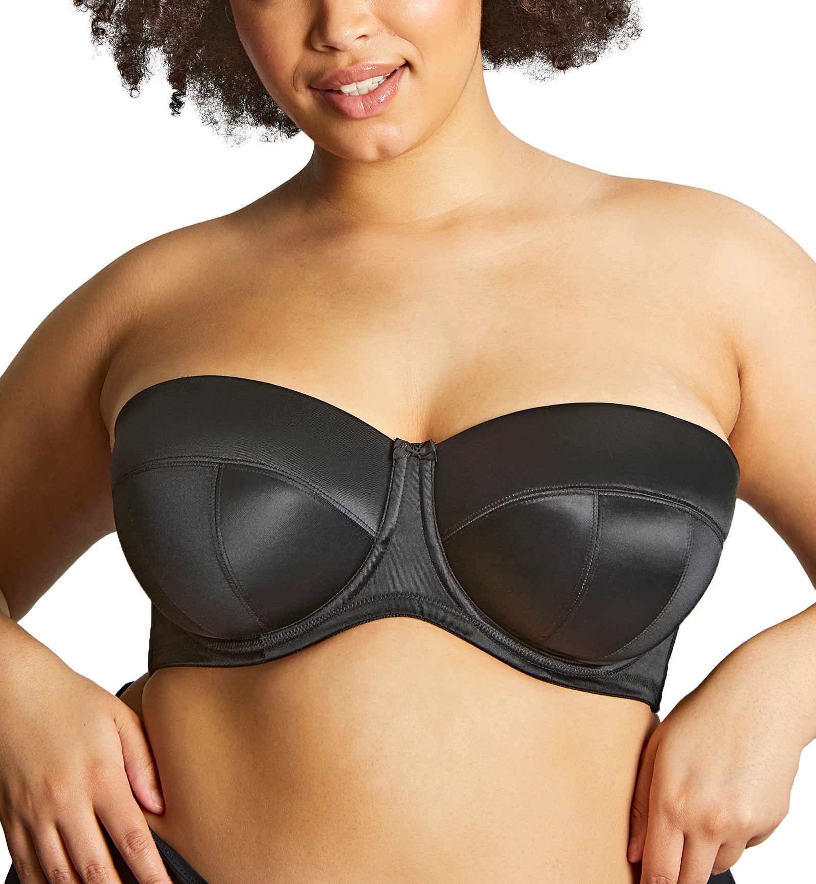 Sculptresse by Panache Dana Multiway Strapless Underwire Bra (9670),34FF,Black - Black,34FF