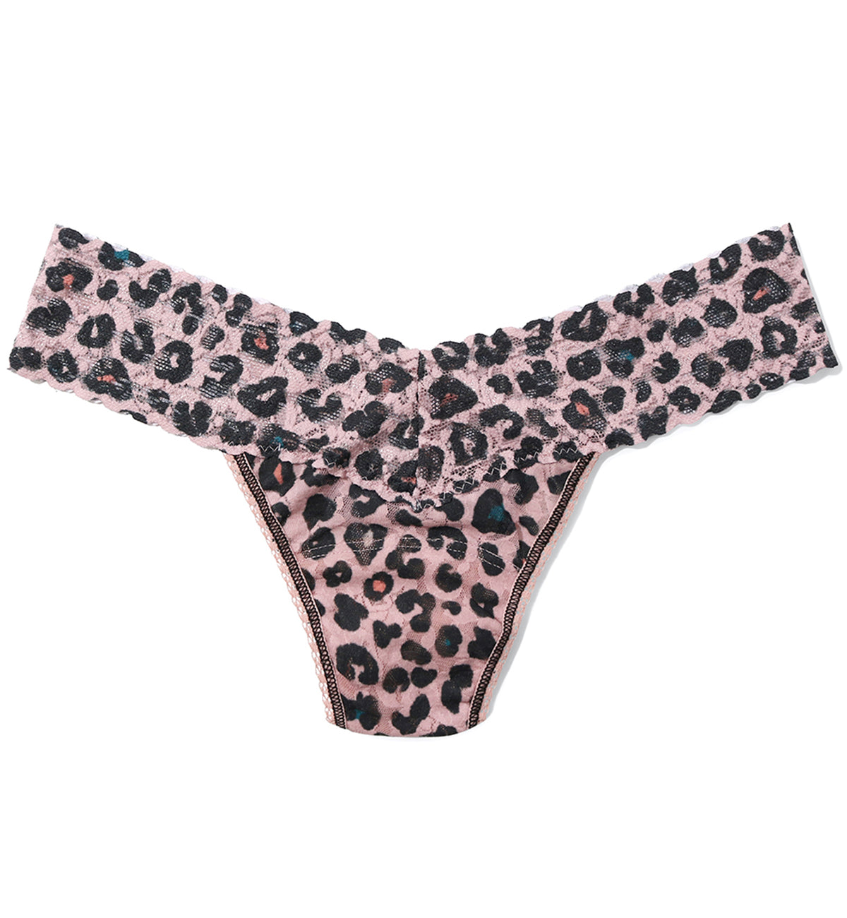 Hanky Panky Signature Lace Printed Low Rise Thong (PR4911P),Lucky Leopard - Lucky Leopard,One Size