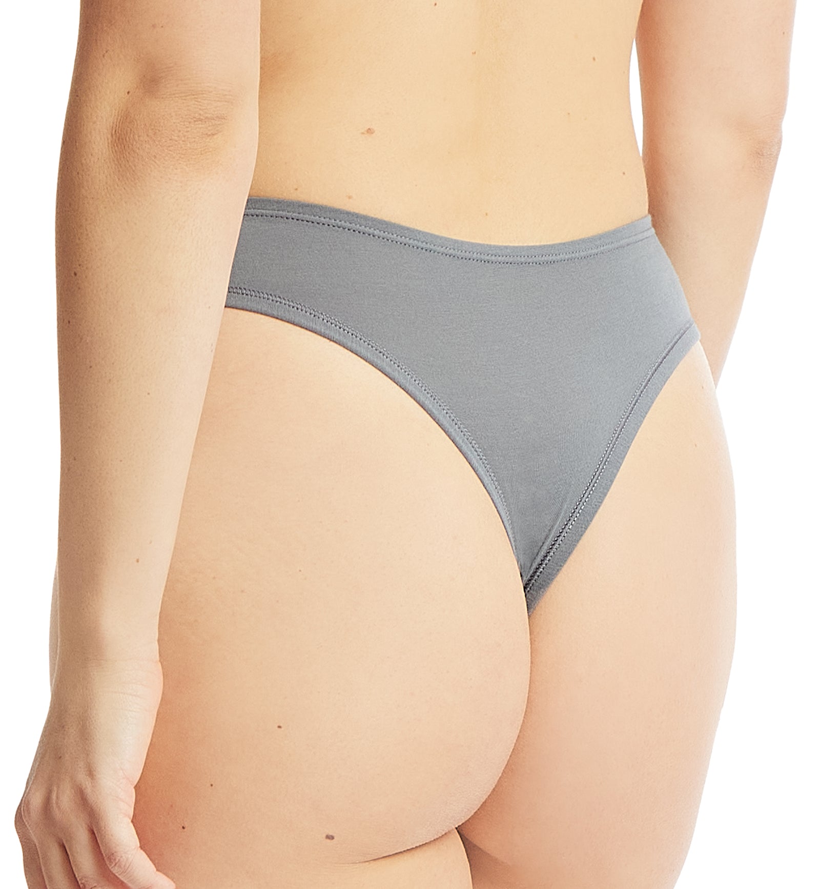 Hanky Panky Play Cotton Natural Rise Thong (721664),M/L,So Coal - So Coal,M/L
