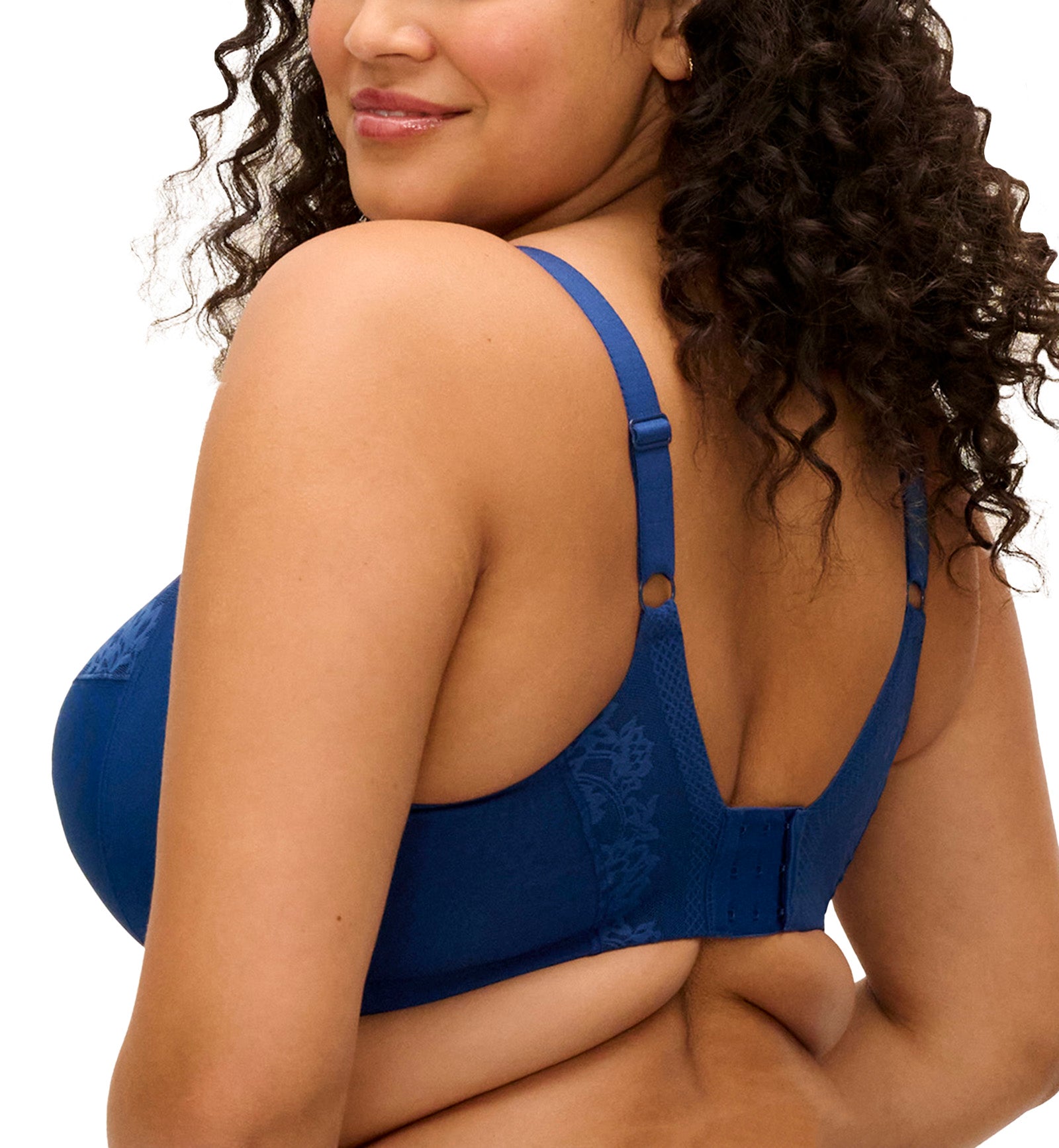 Elomi Nerina Stretch Lace Plunge Underwire Bra (302734),32G,French Navy - French Navy,32G