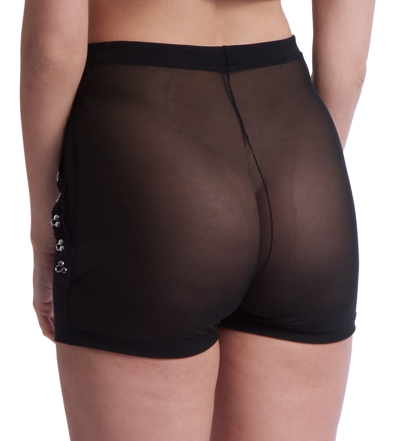 Hanky Panky X Prabal Gurung Hook & Eye Biker Short (7H1256),Small,Black - Black,Small