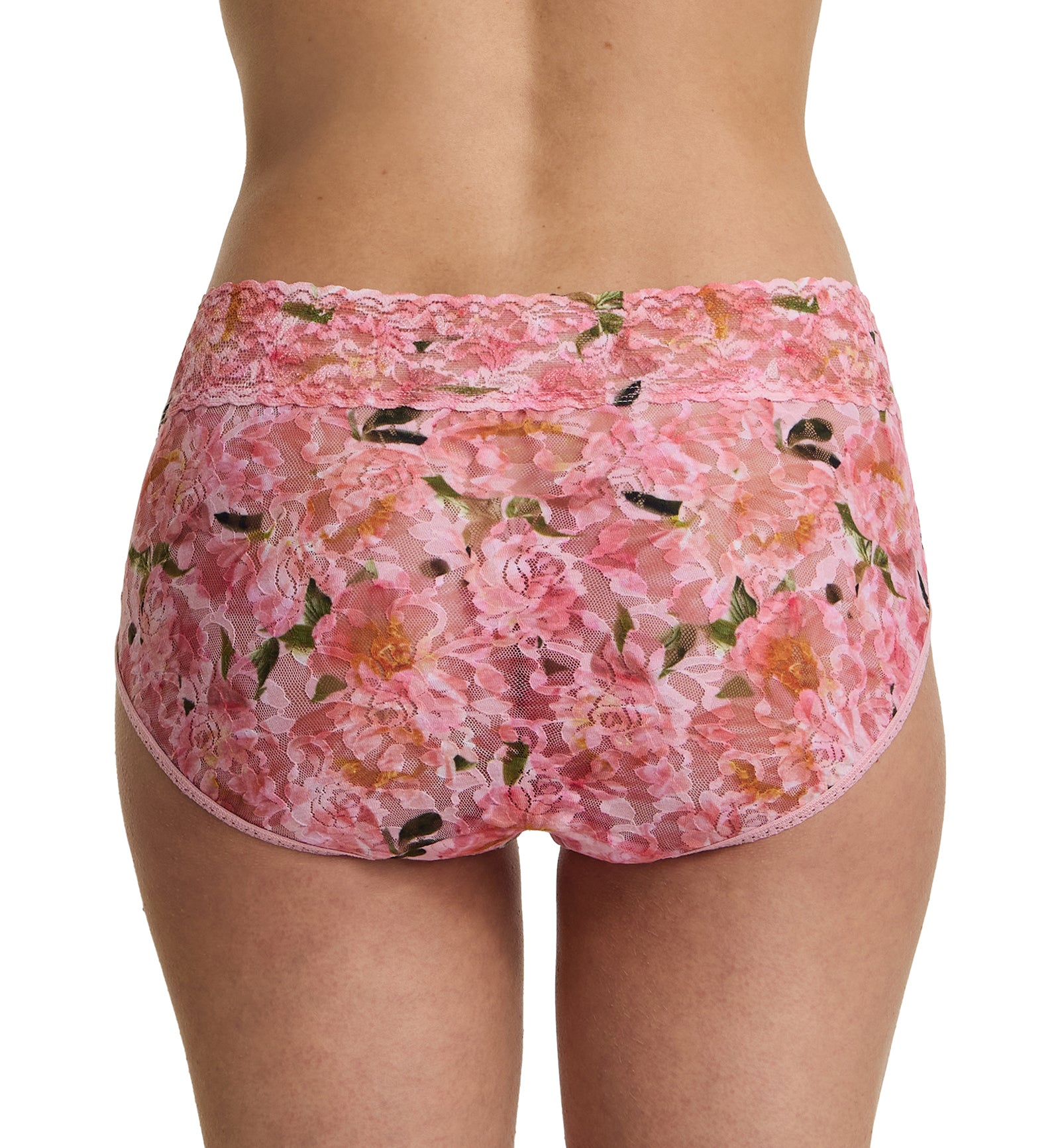 Hanky Panky Signature Lace Printed French Brief (PR461),Small,Dancing Petals - Dancing Petals,Small