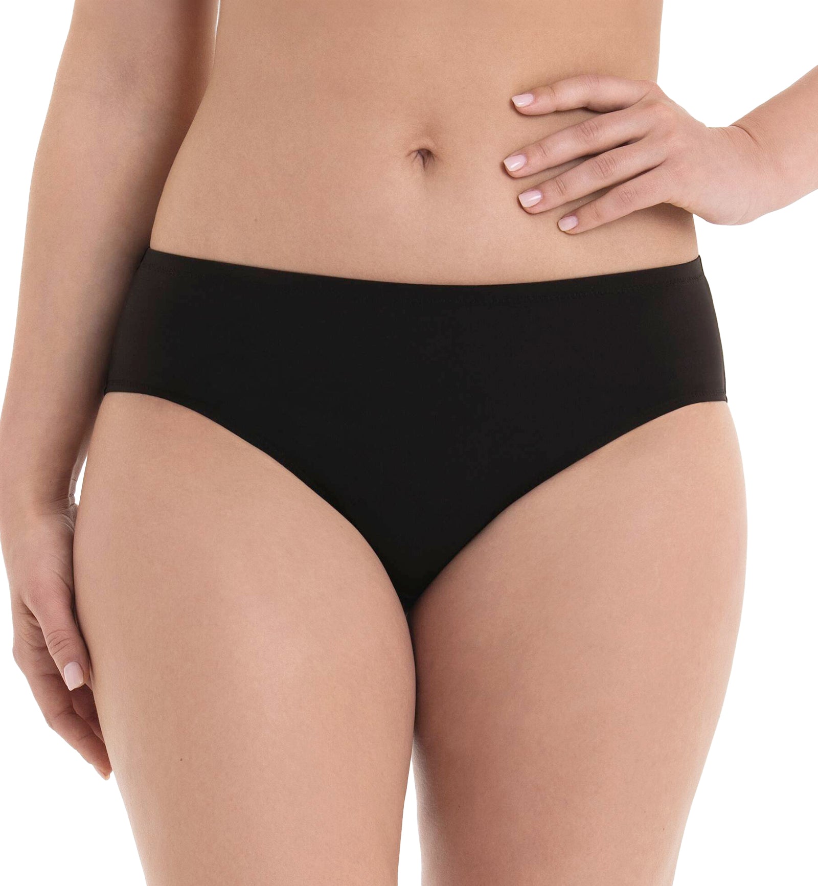 Rosa Faia Mix & Match Comfort Swim Bottom (8709-0),Small,Black - Black,Small