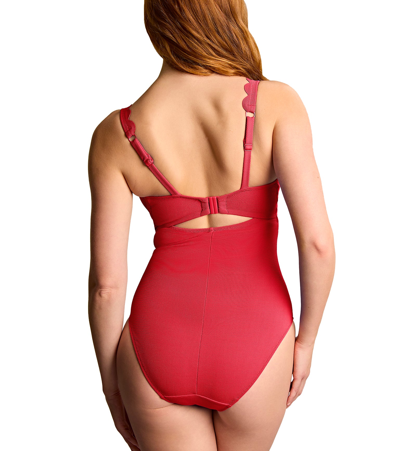 Panache Spirit Rita Plunge Underwire One Piece Swimsuit (SW1780),30FF,Red - Red,30FF