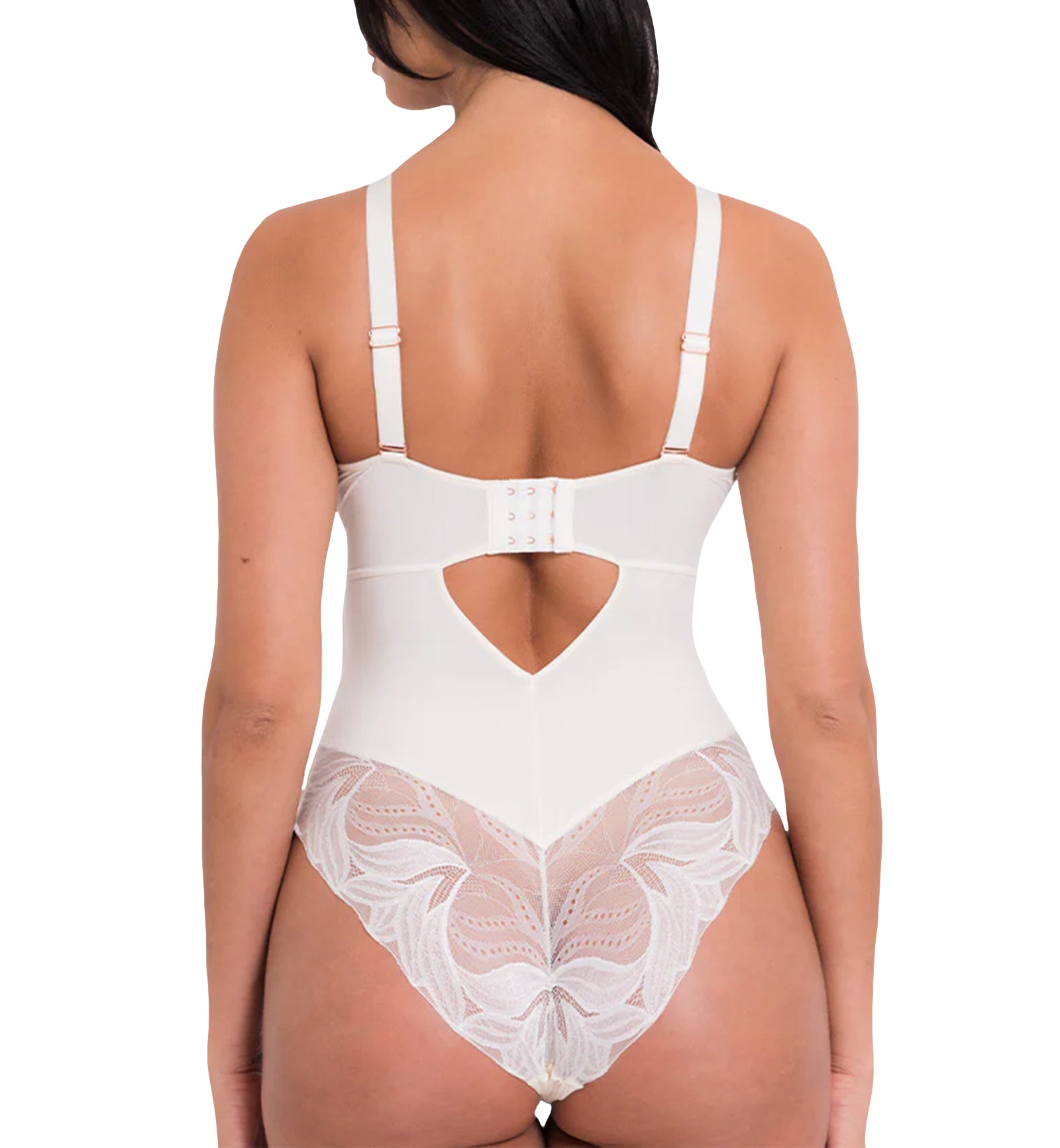 Scantilly by Curvy Kate Indulgence Stretch Lace Body Suit (ST010704),S,Ivory - Ivory,Small