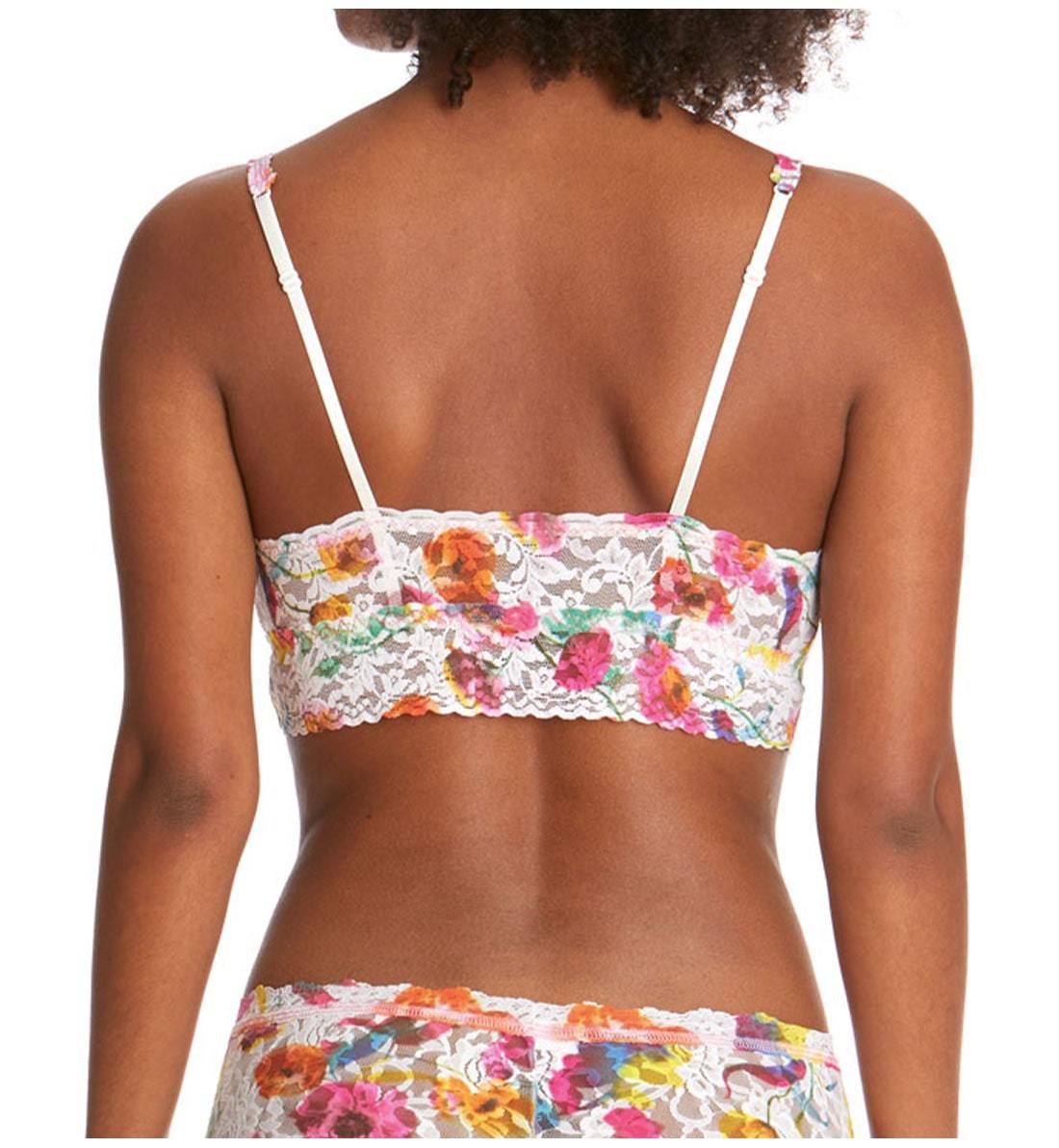 Hanky Panky Printed V-neck Retro Bralette (PR9K7272),XS,Floral Reflections - Floral Reflections,XS