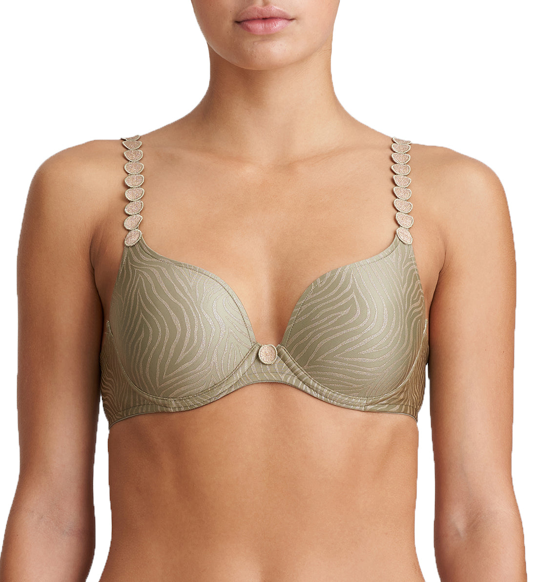 Marie Jo Tom Convertible Seamless Underwire Bra (0120826),32A,Golden Olive - Golden Olive,32A