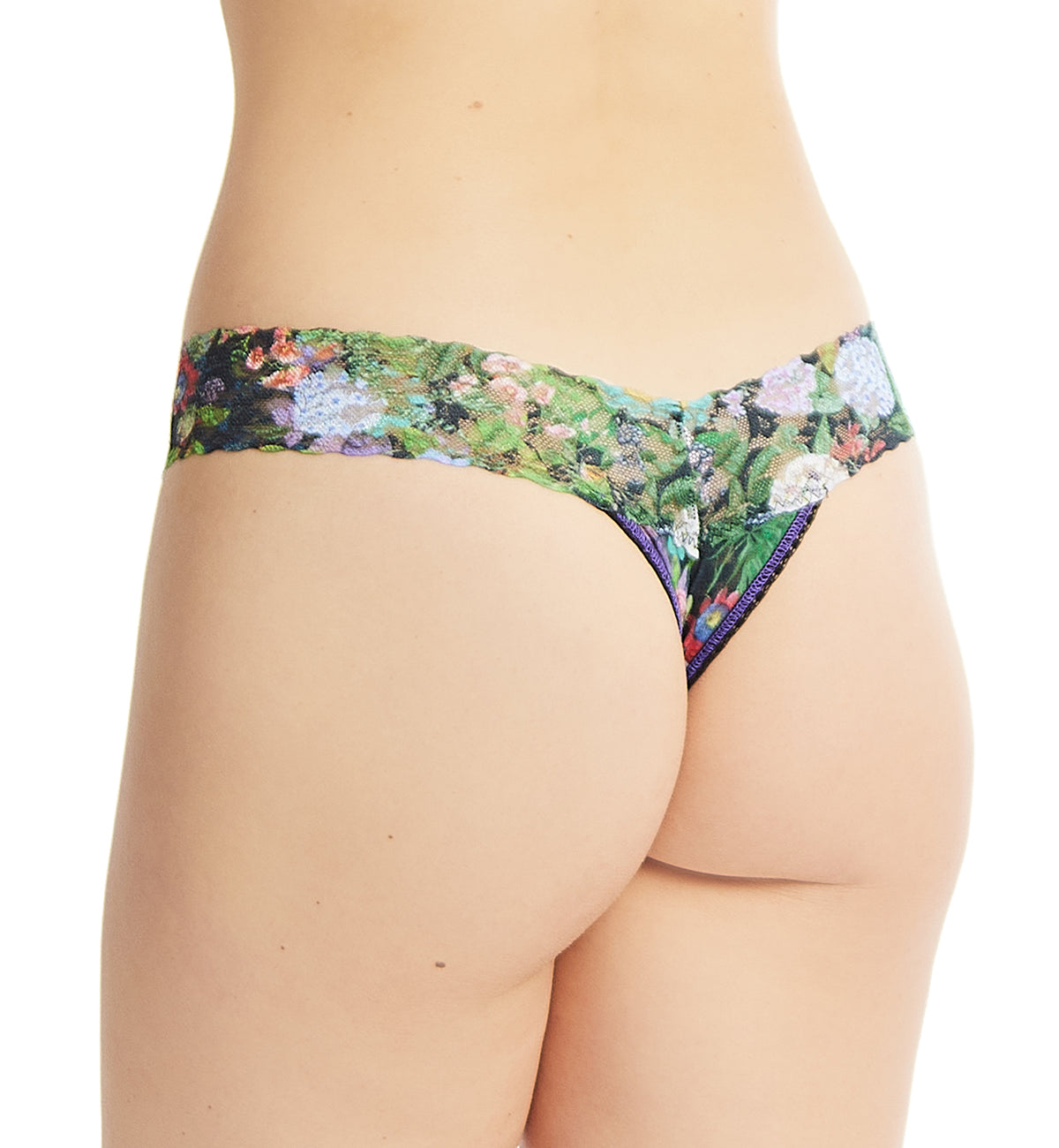 Hanky Panky Signature Lace Printed Low Rise Thong (PR4911P),Voices on the Veranda - Voices on the Veranda,One Size