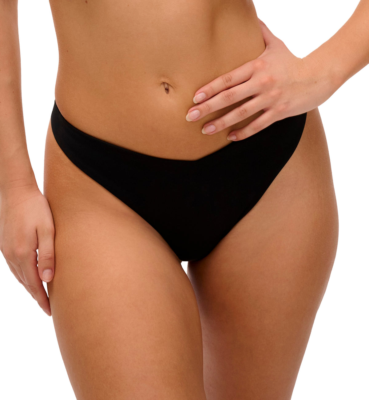 Freya Jewel Cove Brazilian Bikini Brief (7224),XS,Plain Black - Plain Black,XS