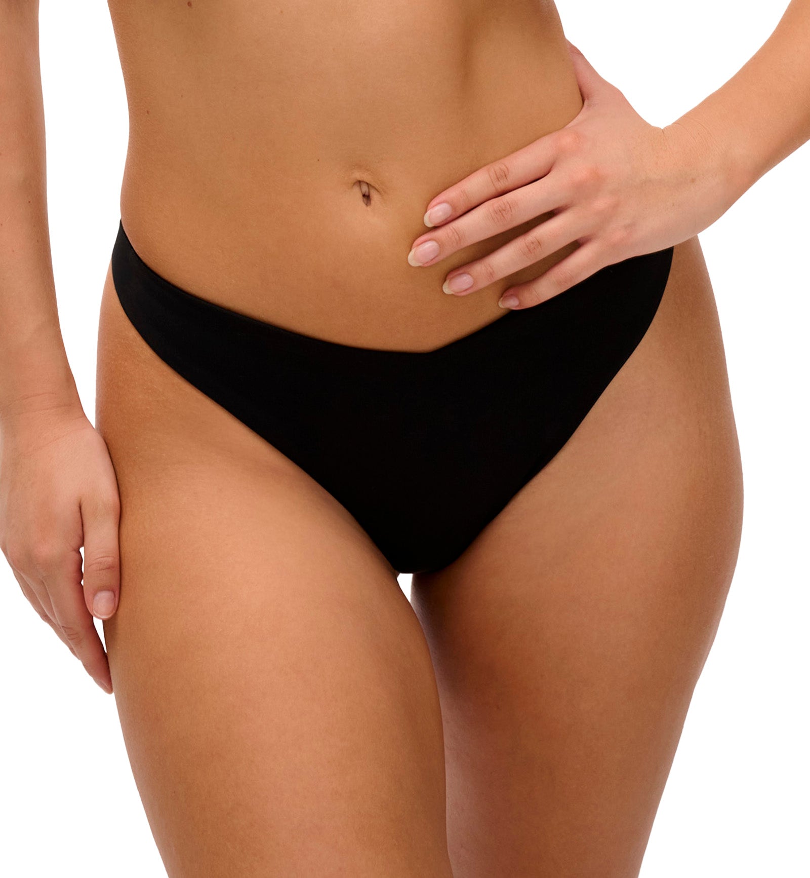 Freya Jewel Cove Brazilian Bikini Brief (7224),XS,Plain Black - Plain Black,XS