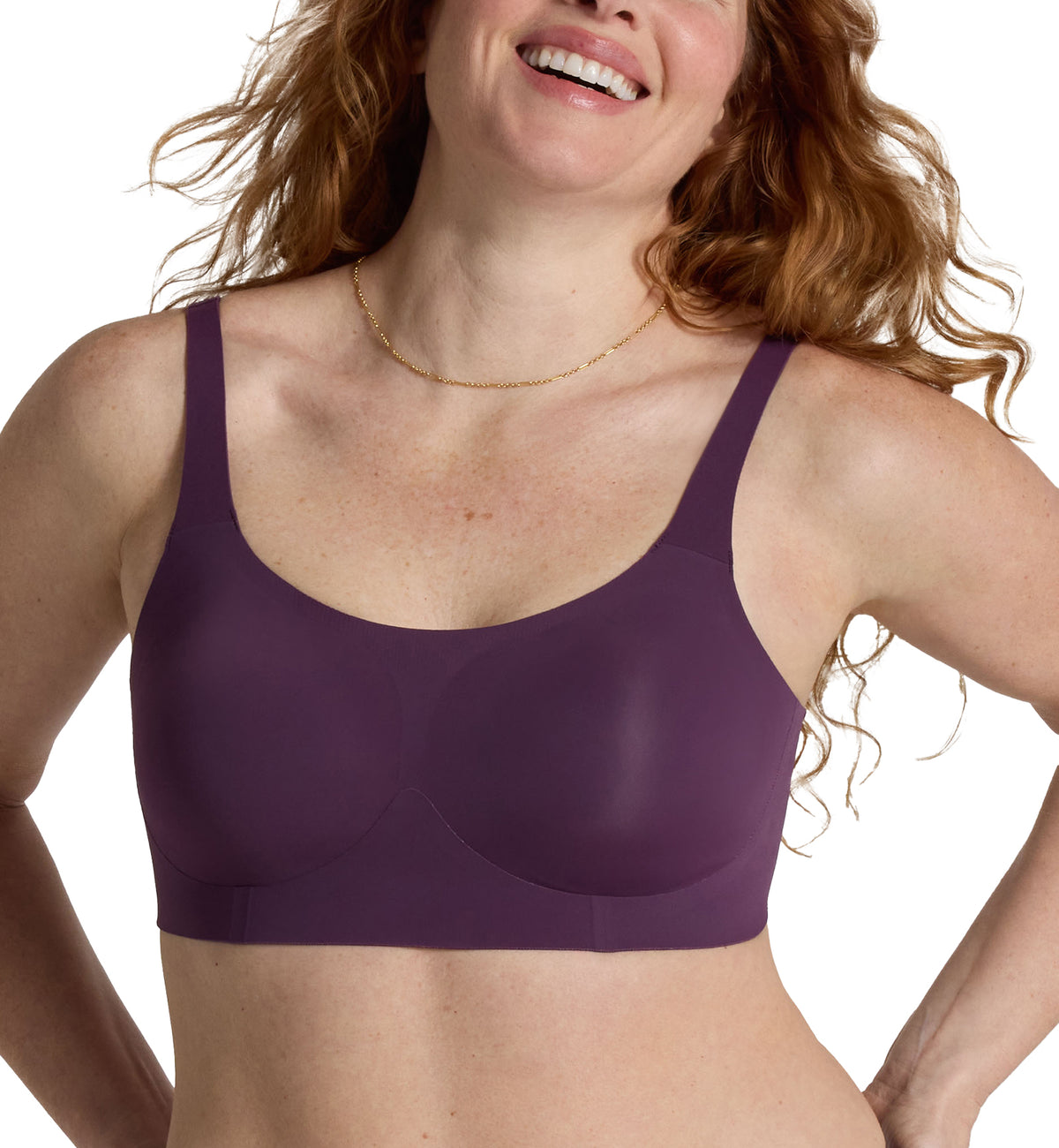 Evelyn & Bobbie STRUCTURED SCOOP Bralette (1801),Small,Plum - Plum,Small