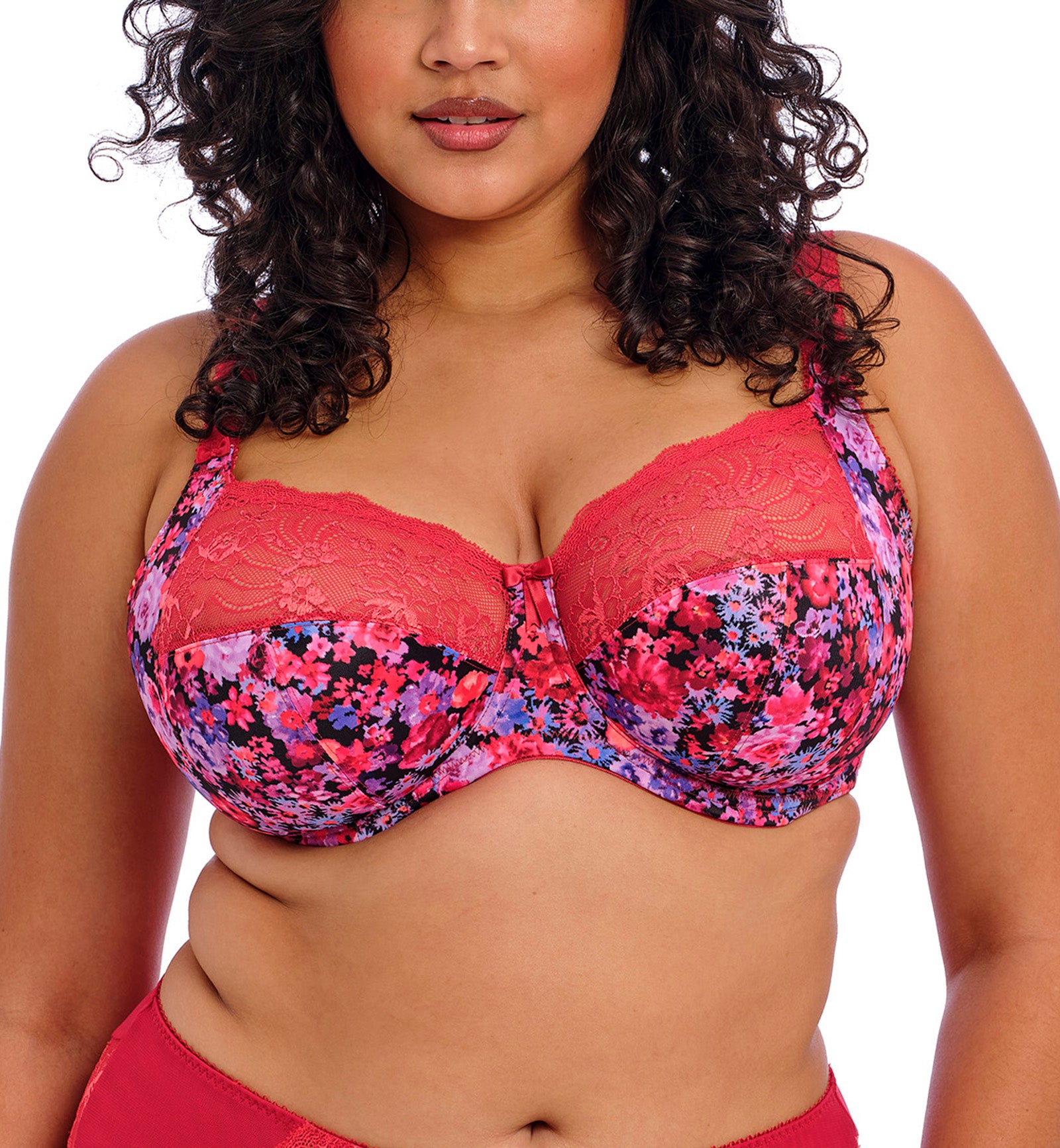 Elomi Morgan Stretch Lace Banded Underwire Bra (4110),32GG,Sunset Meadow - Sunset Meadow,32GG