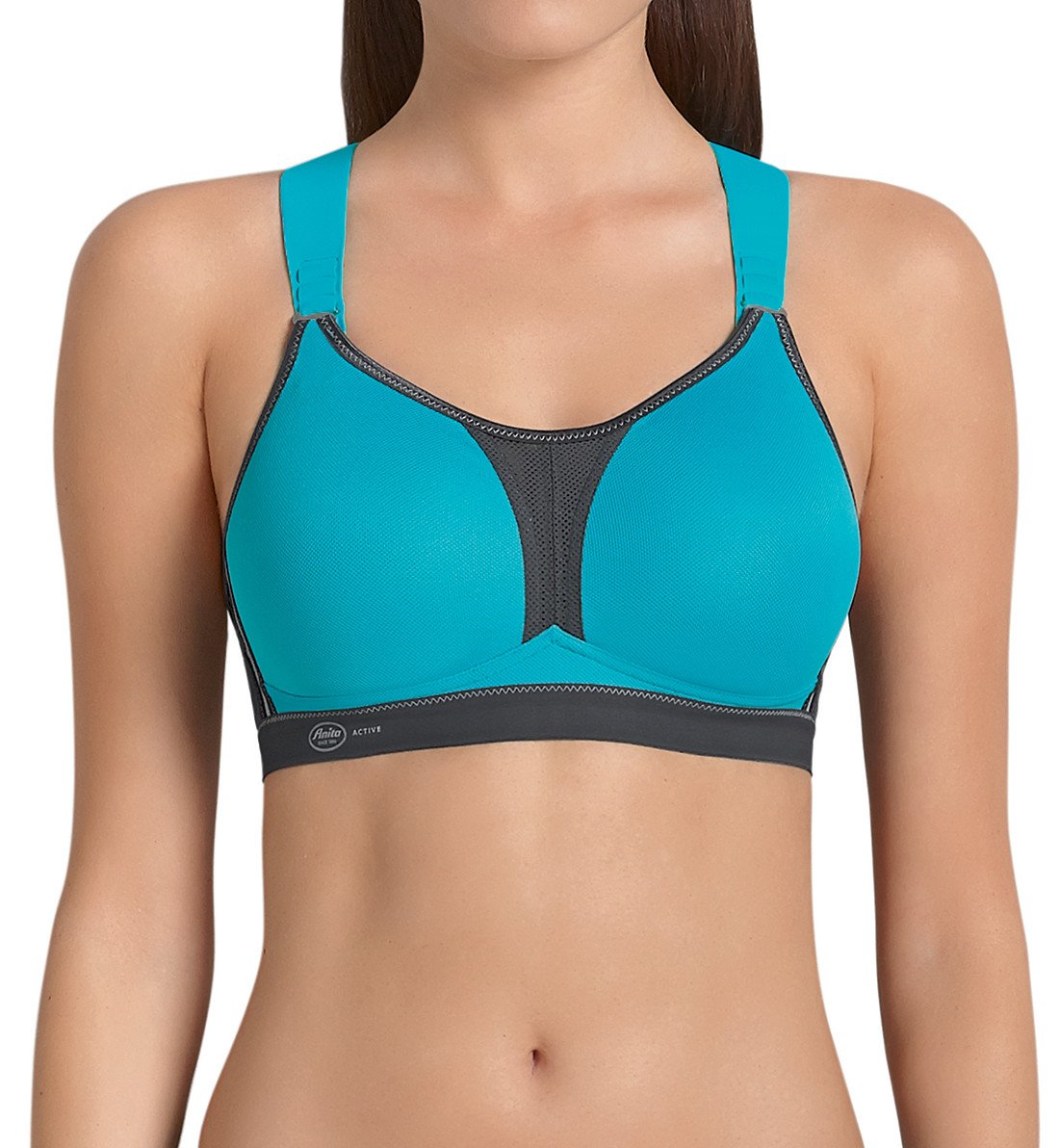 Anita Dynamix Star Max Support Softcup Sports Bra (5537)- Peacock/Anth -  Breakout Bras