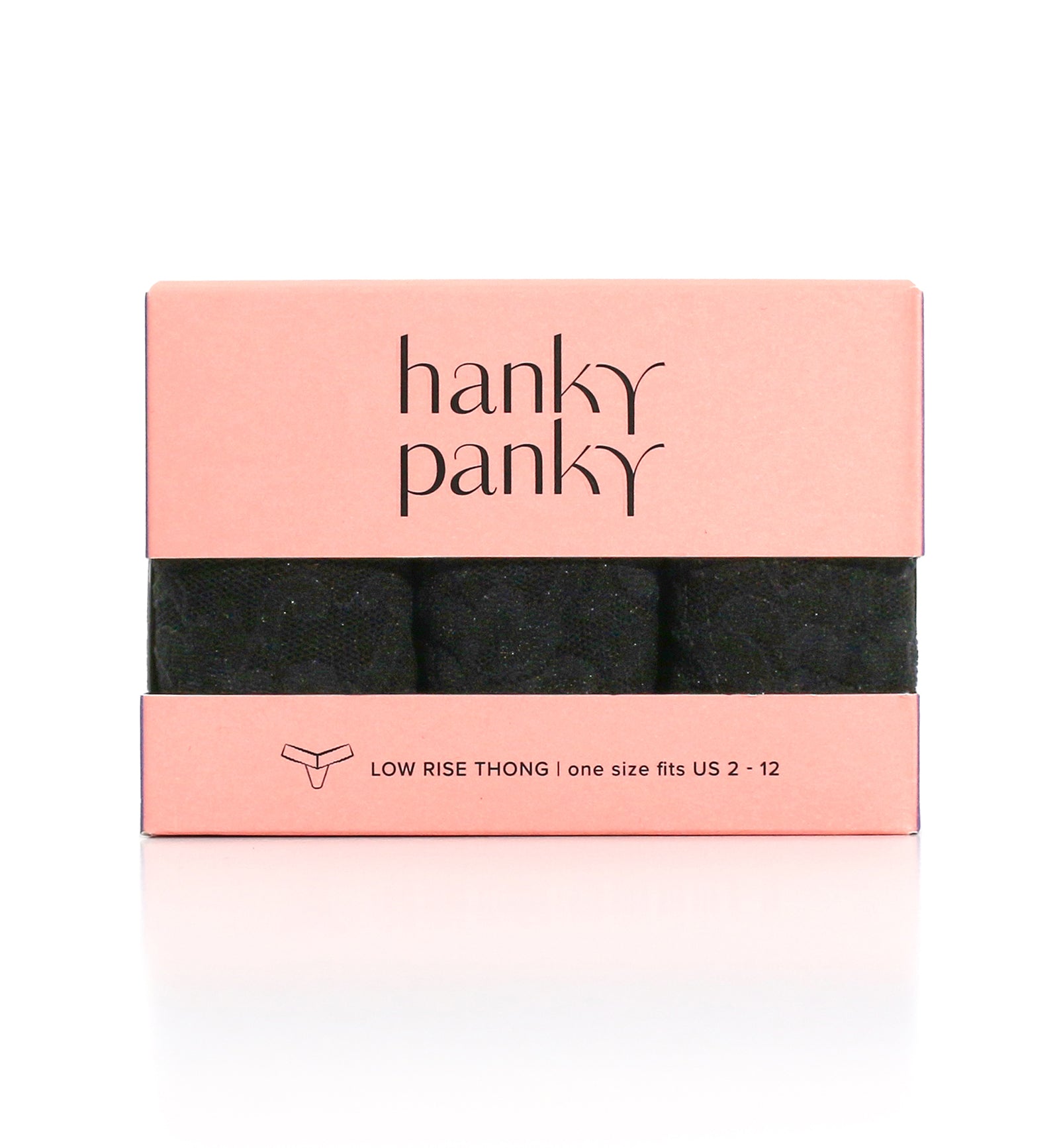 Hanky Panky 3-PACK Signature Lace Low Rise Thong (49113PK),All Black - All Black,One Size