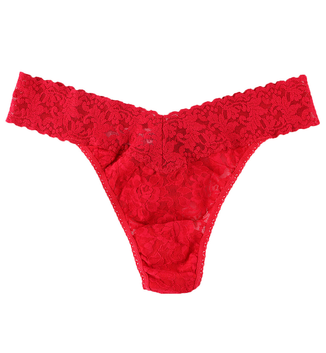 Hanky Panky Signature Lace Original Rise Thong (4811P),Red - Red,One Size