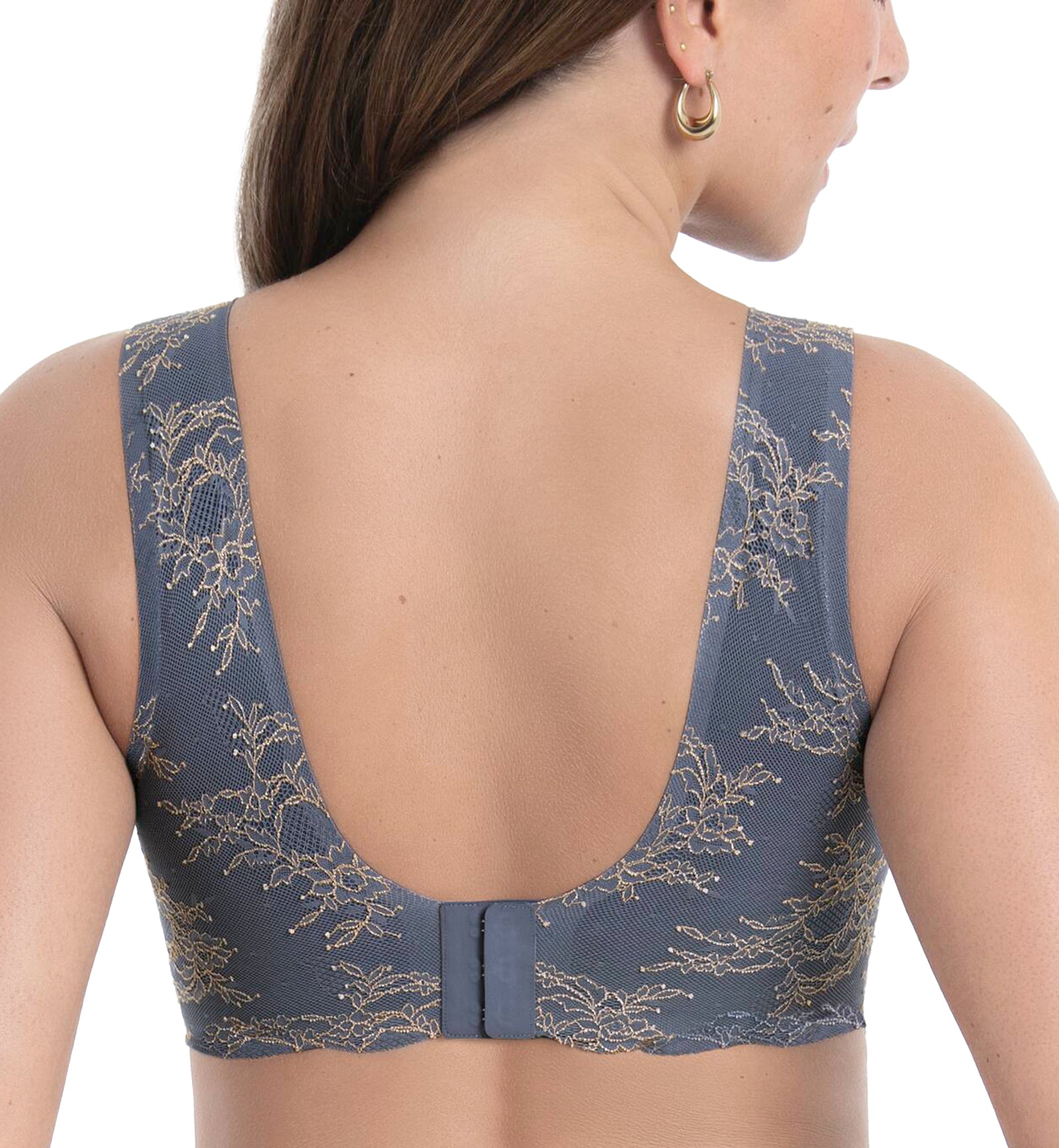 Anita Essentials Lace Lightly Padded Bralette (5400),XS,Grey/Rose - Grey/Rose,XS