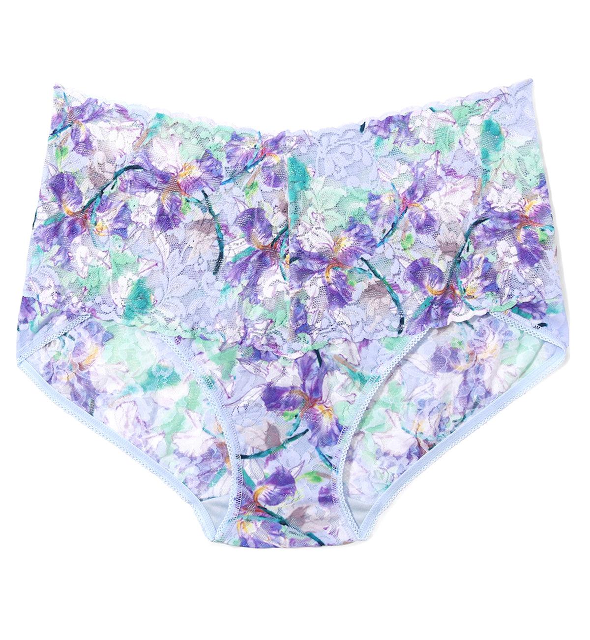 Hanky Panky Retro Lace Printed V-kini (PR9K2124),Small,Pleinair - Pleinair,Small