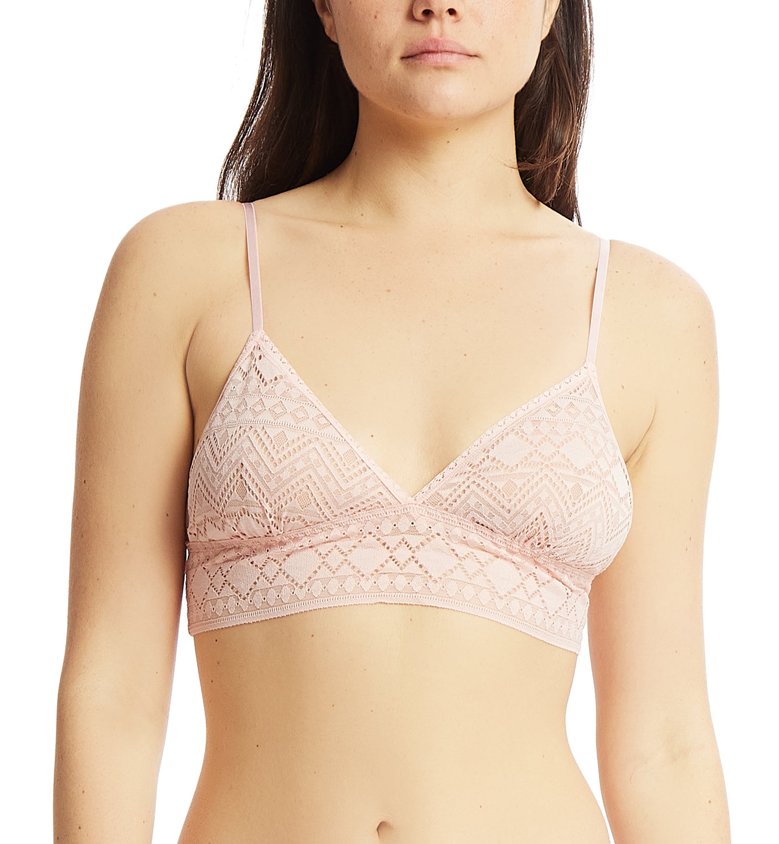 Hanky Panky Gem Lace Padded Triangle Bralette (497002),XS,Sweet Chamomile - Sweet Chamomile,XS