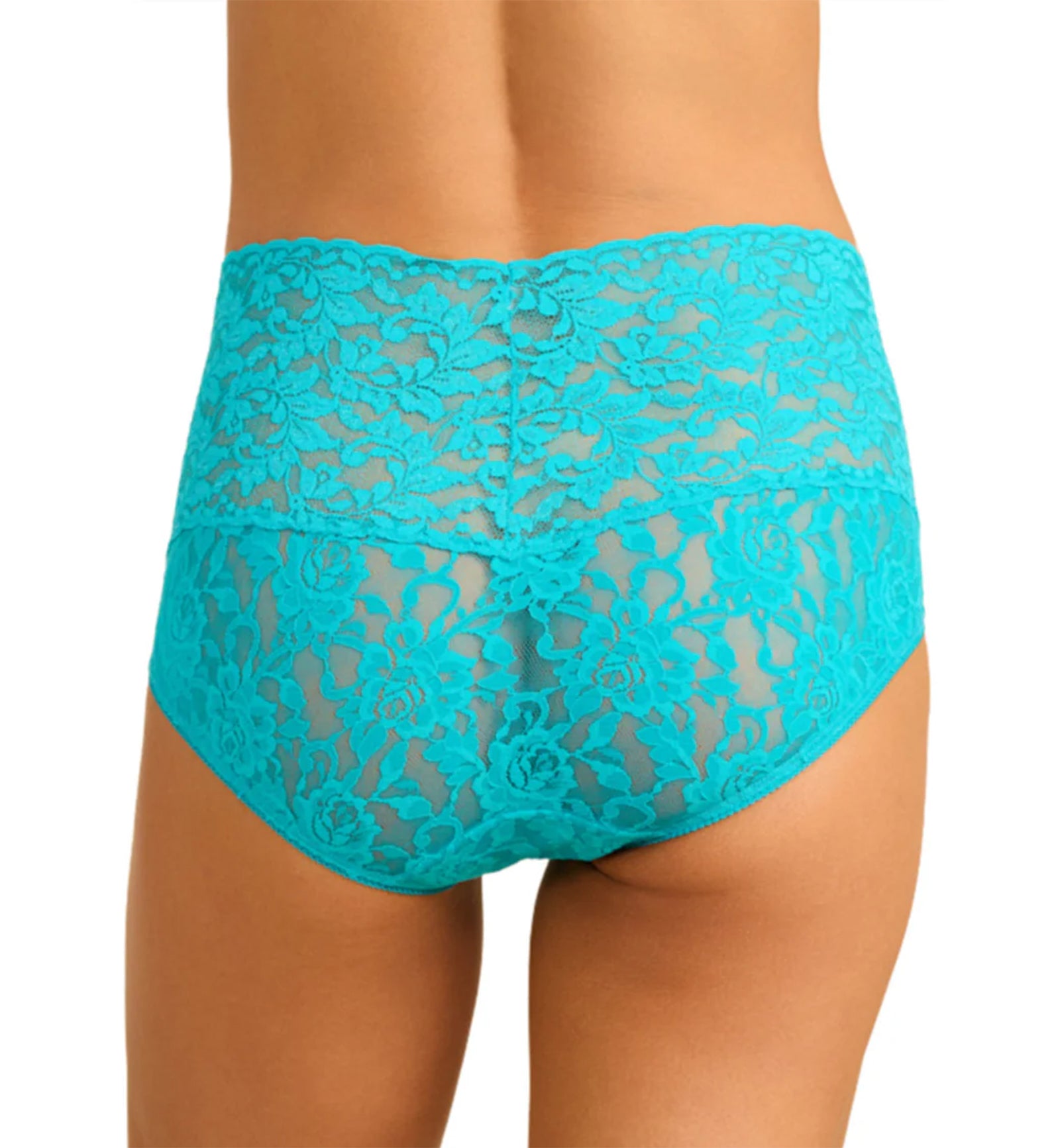 Hanky Panky Retro Lace V-kini (9K2124),Small,Turkish Tile Blue - Turkish Tile Blue,Small