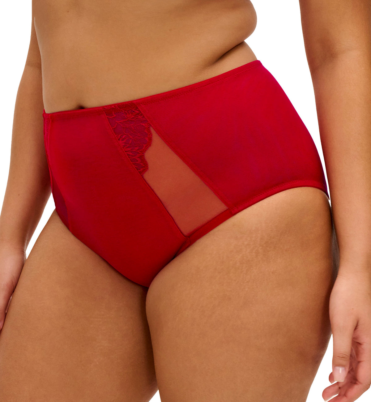 Elomi Brianna Full Panty Brief (8085),Medium,Haute Red - Haute Red,Medium