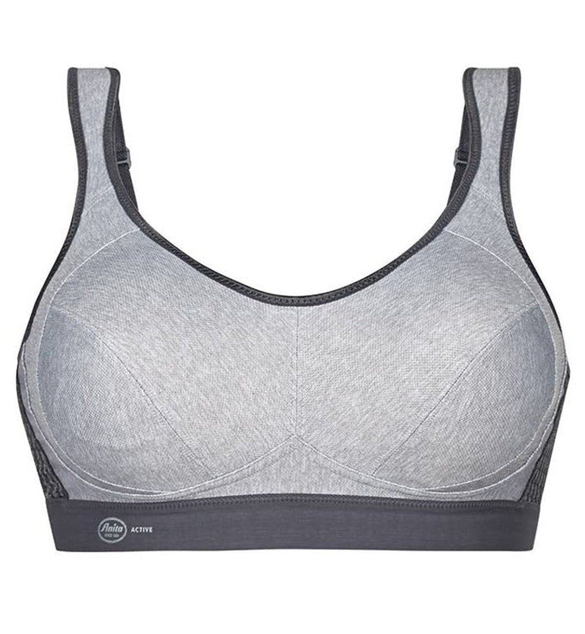 Anita Extreme Control Wireless Sports Bra (5527),30F,Heather Grey - Heather Grey,30F