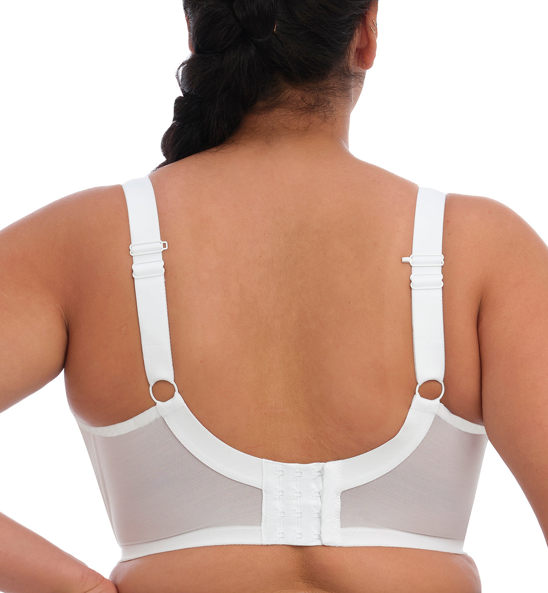 Elomi Energise J-Hook Underwire Sports Bra (8041),32GG,White - White,32GG