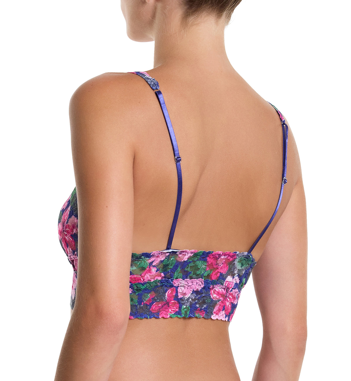 Hanky Panky Printed V-neck Retro Bralette (PR9K7272),Large,Tis The Season - Tis The Season,Large