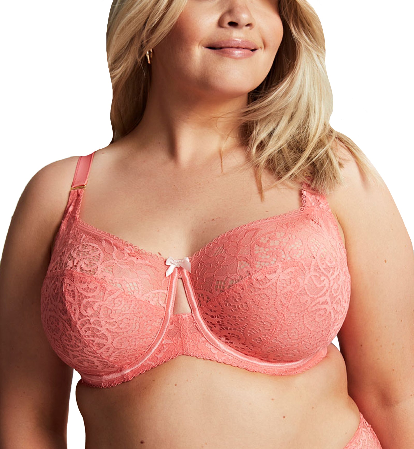 Sculptresse by Panache Estel Full Cup Underwire Bra (9685),34F,Coral - Coral,34F