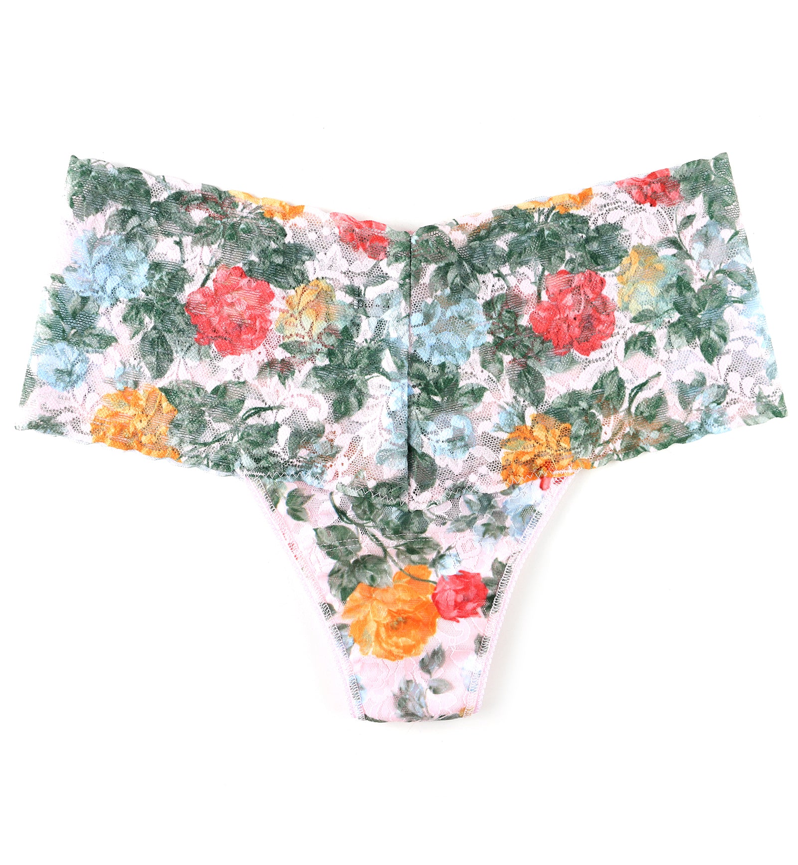 Hanky Panky Printed Retro Lace Thong (PR9K1926),Lost Promises - Lost Promises,One Size