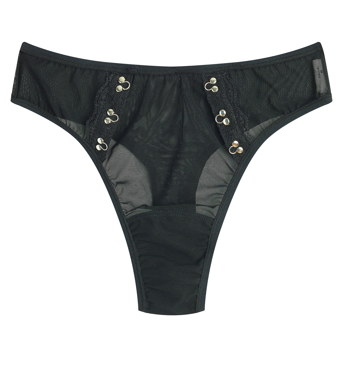Hanky Panky X Prabal Gurung Hook & Eye Thong (7H1666),Small,Black - Black,Small