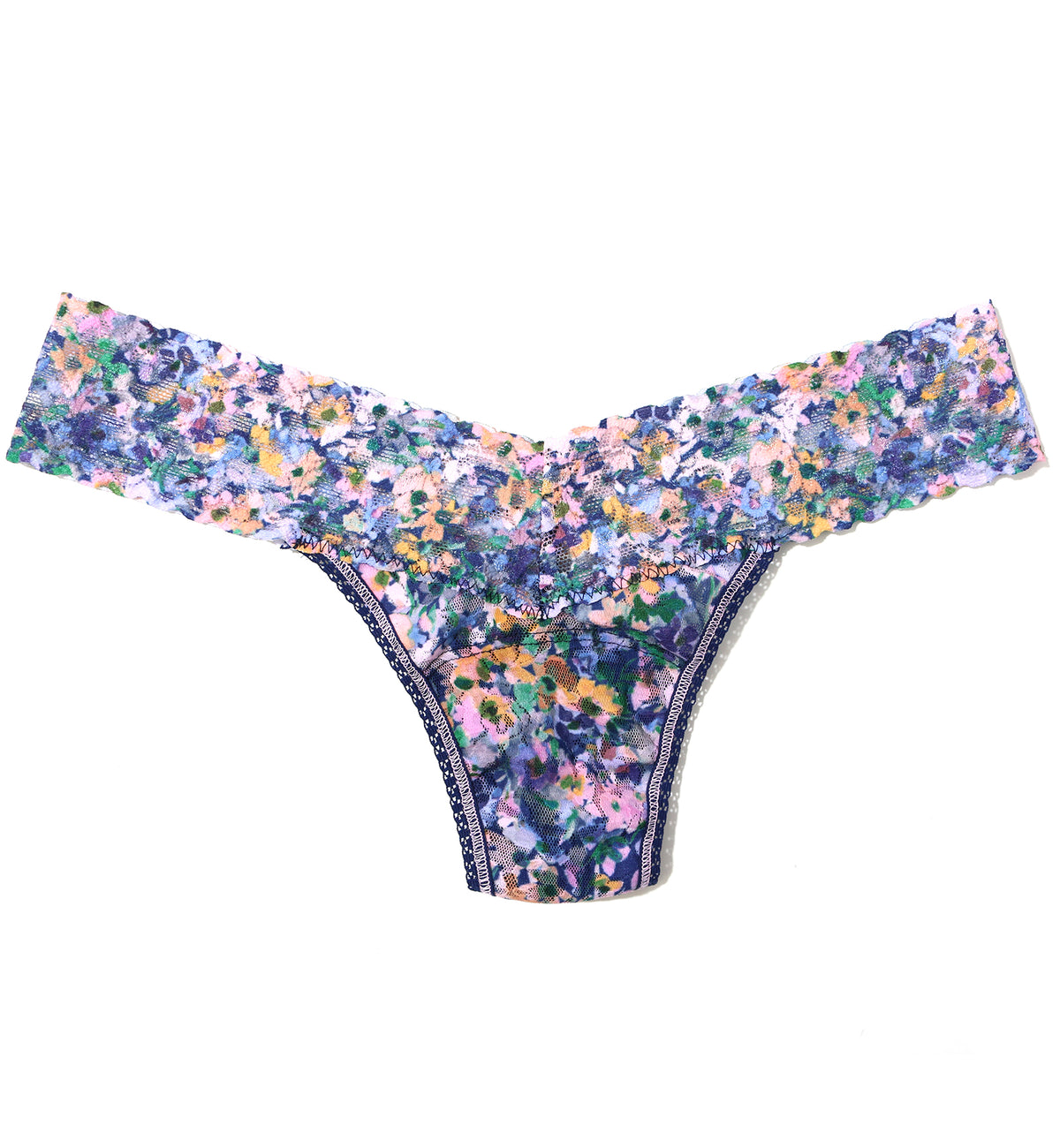Hanky Panky Signature Lace Printed Low Rise Thong (PR4911P),Staycation - Staycation,One Size