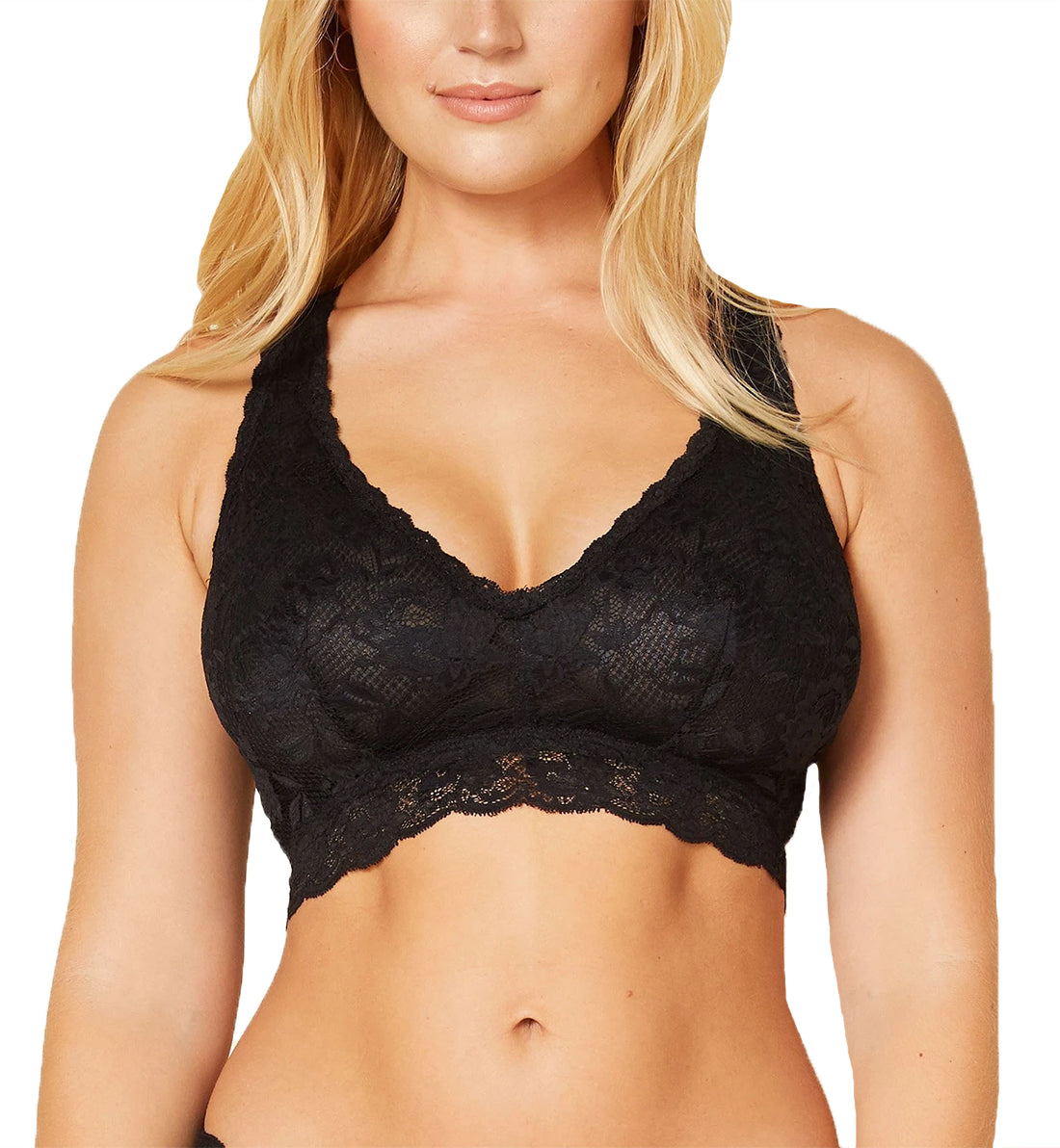 Cosabella Never Say Never CURVY Racie Racerback Bralette (NEVER1355),P,Black - Black,Petite