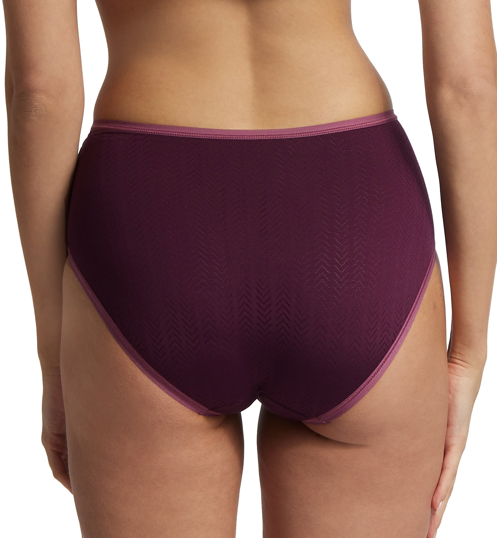 Hanky Panky MoveCalm High Waisted Brief (2P2264),XS,Dried Cherry/Damson Plum - Dried Cherry/Damson Plum,XS