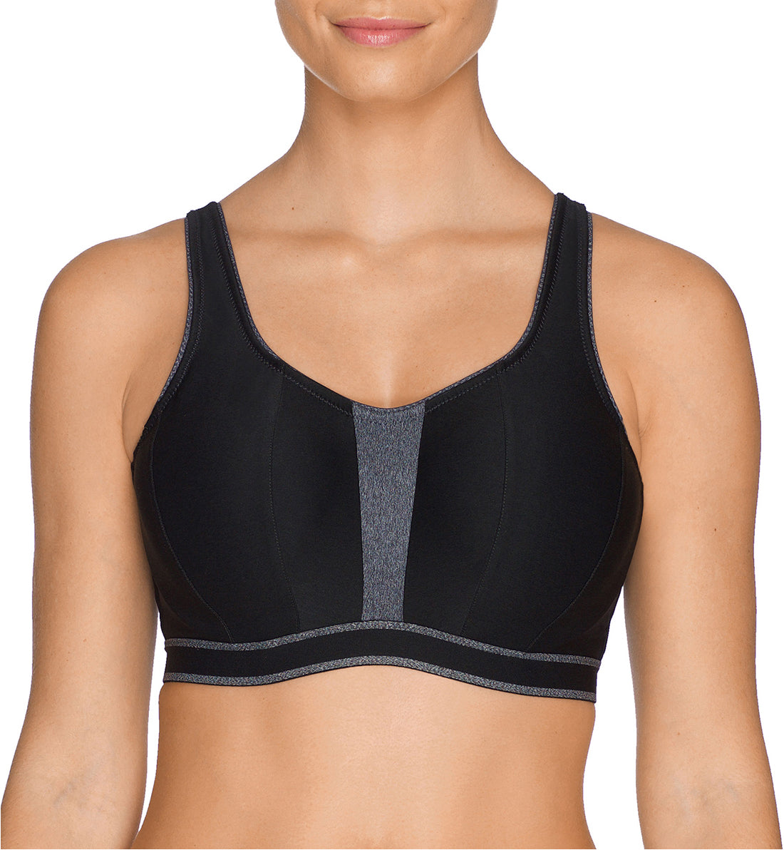 PrimaDonna Sport The Sweater Underwire Padded Sports Bra (6000116),32C,Black - Black,32C