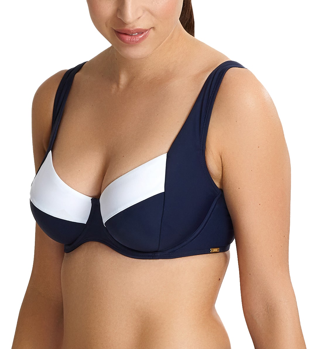 Panache Catarina Balconnet Side Support Underwire Bikini (SW1352),30E,Midnight/White - Midnight/White,30E