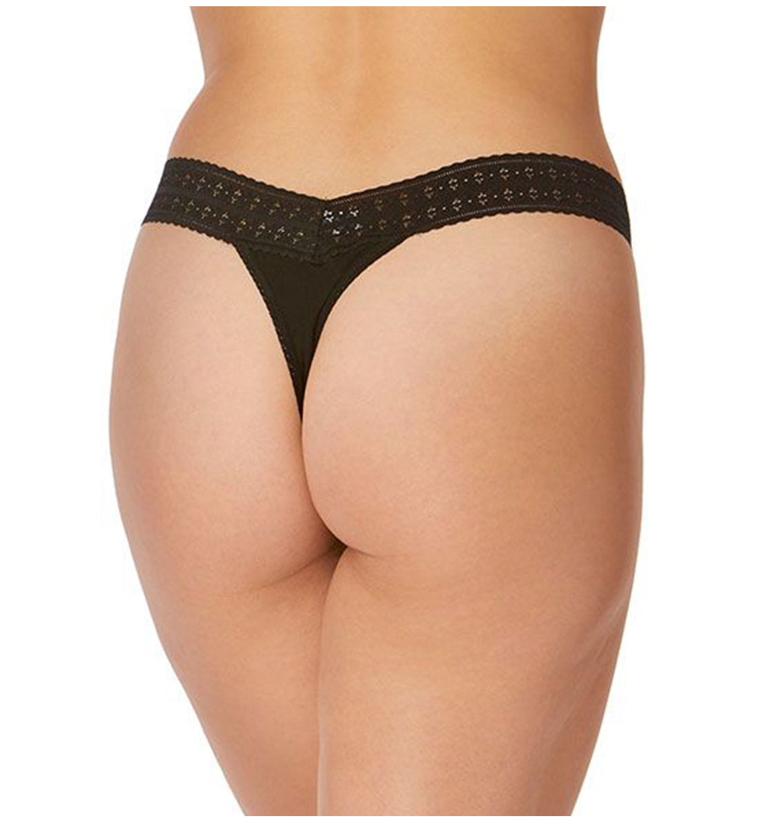 Hanky Panky DreamEase Original Rise Thong (631104),Black - Black,One Size