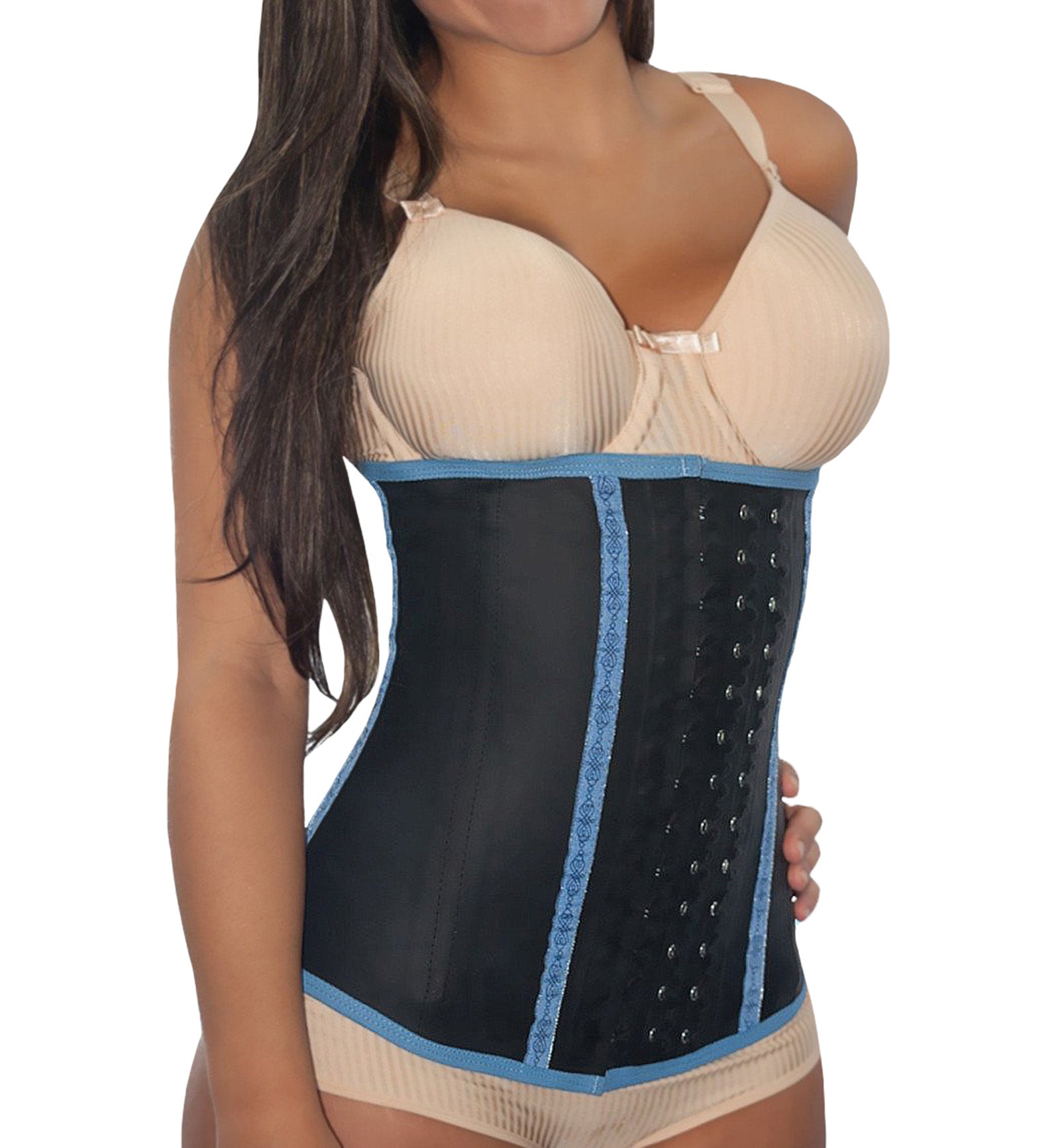Colombiana Cincher-Ella Premium Grade Latex Waist Trainer (FT1020),XS,Black - Black,XS