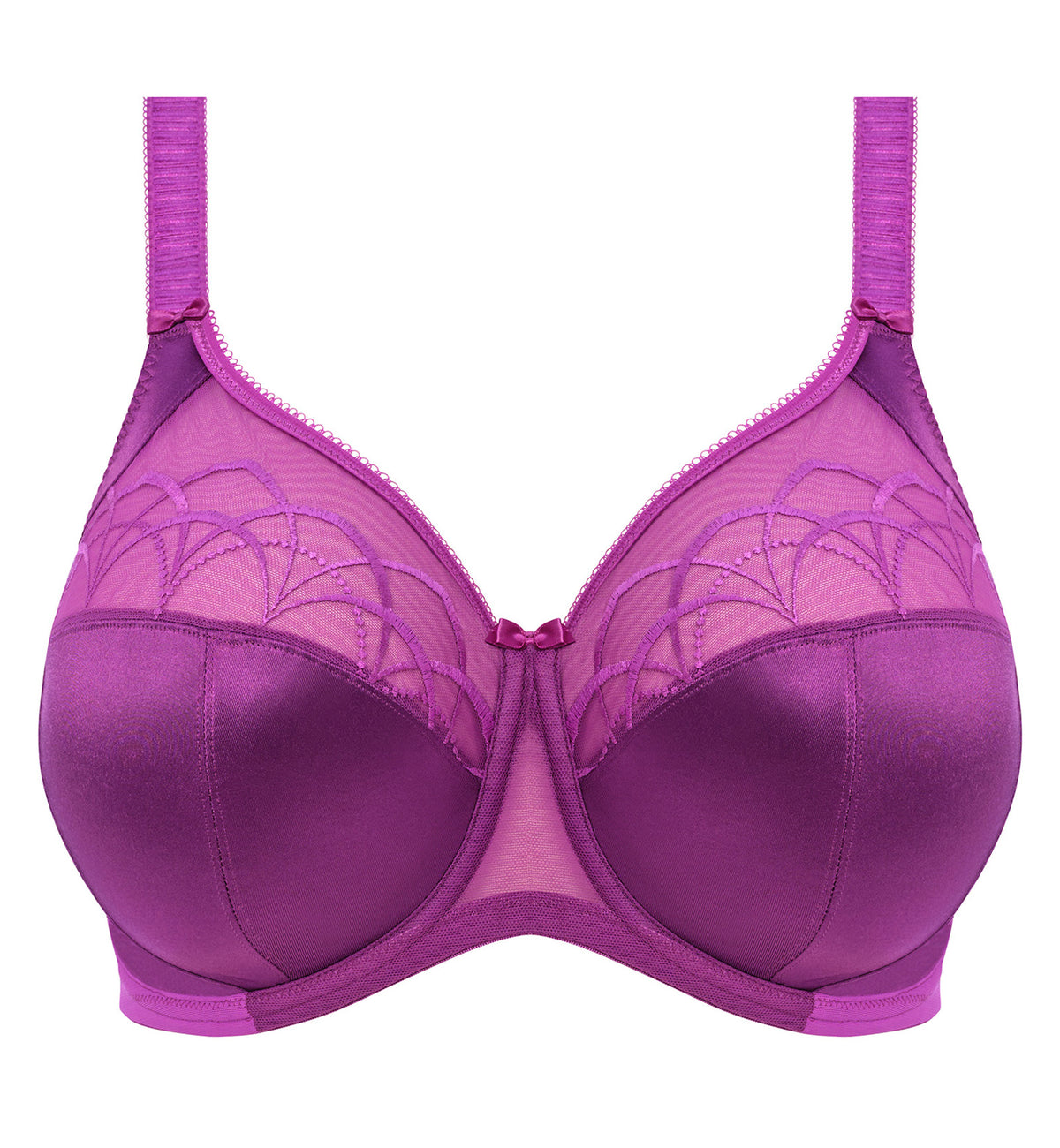 Elomi Cate Embroidered Full Cup Banded Underwire Bra (4030),34E,Dahlia - Dahlia,34E