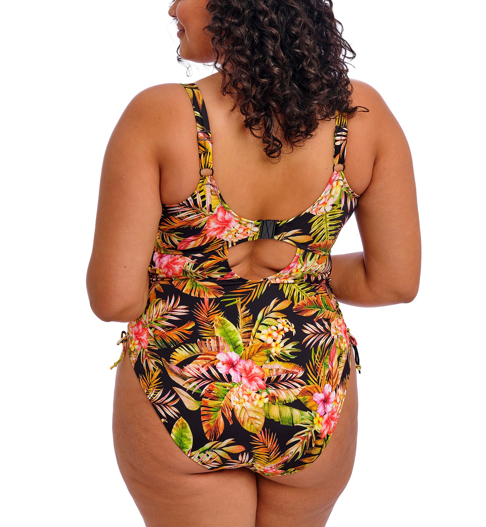 Elomi Tiger Valley Non Wire One Piece Swimsuit (ES802343),34G,Black - Black,34G