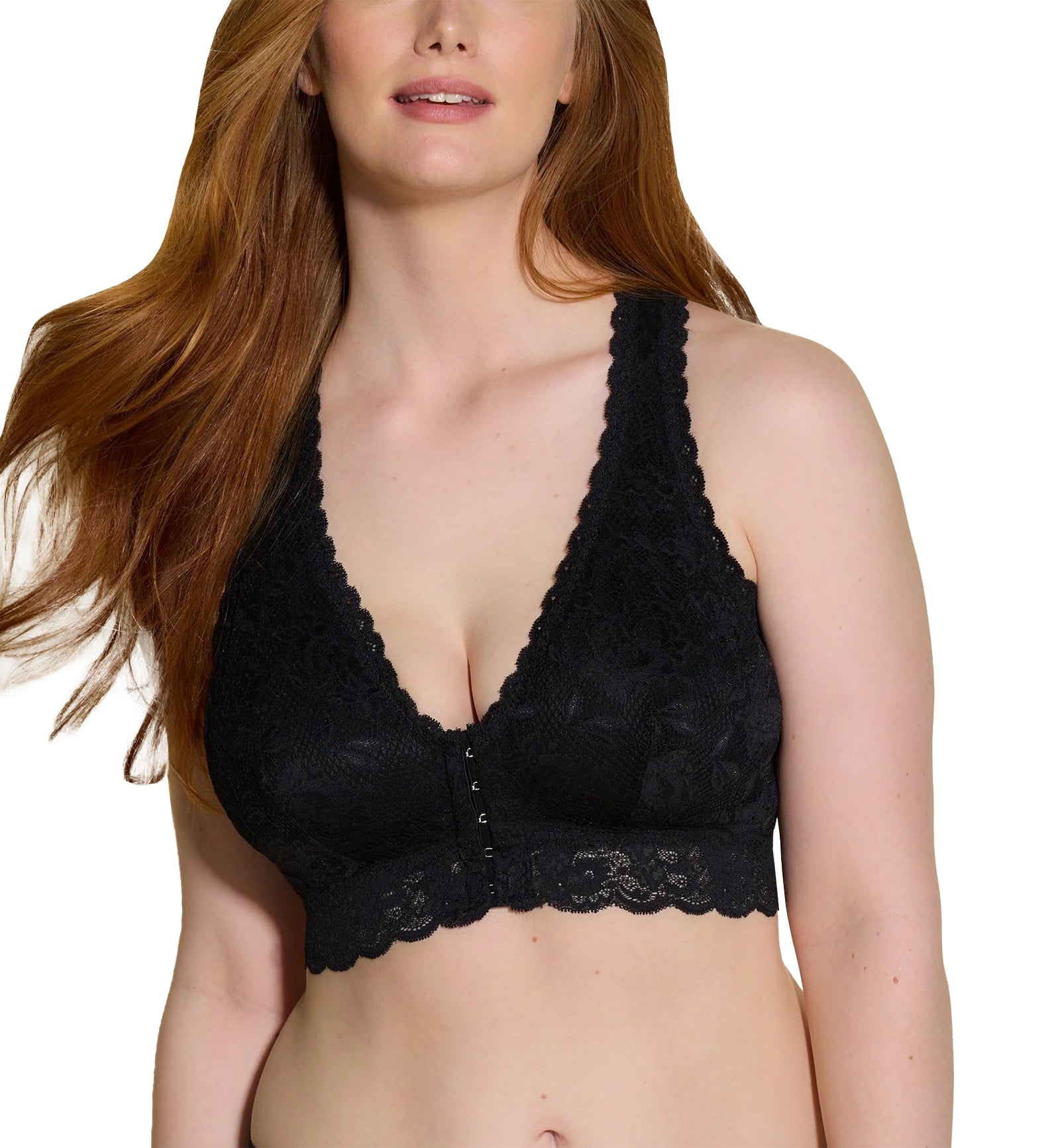 Cosabella Never Say Never Curvy Valeria Pocket Racer Bralette (NEVER1364),XS,Black - Black,XS