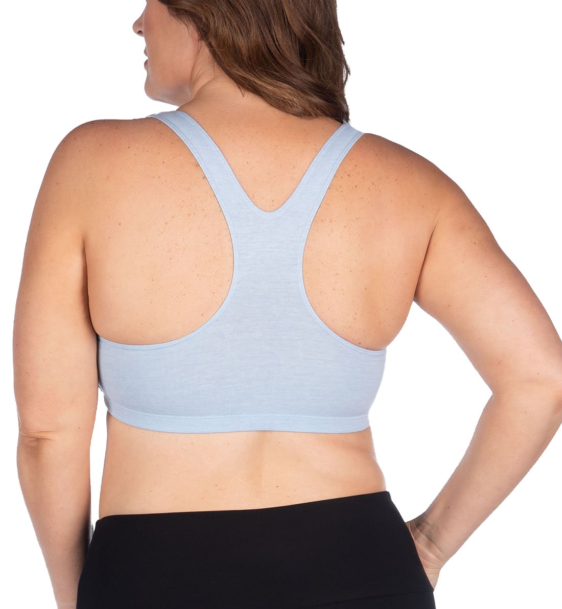 Leading Lady Serena Wirefree Racerback Sports Bra (514),36 B/C/D,Serenity Blue - Serenity Blue,36 B/C/D