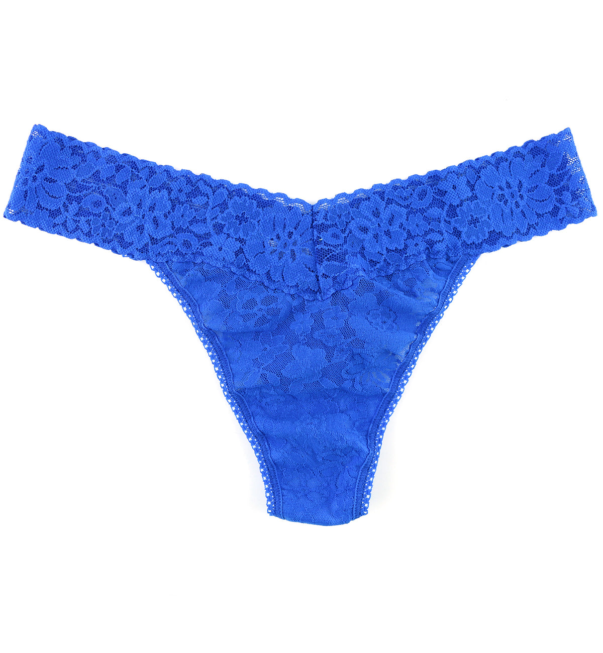 Hanky Panky Daily Lace Original Rise Thong (771101P),Bold Blue - Bold Blue,One Size