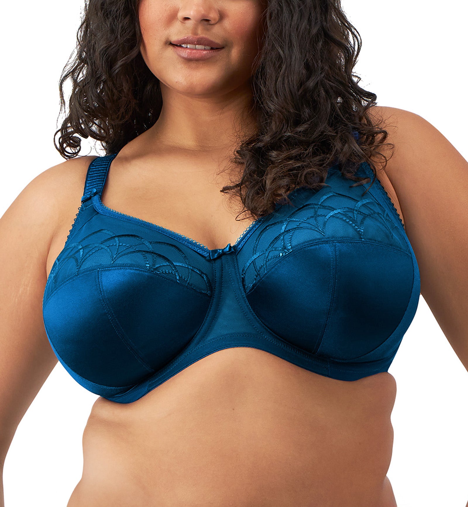 Elomi Cate Embroidered Full Cup Banded Underwire Bra (4030),34E,Poseidon - Poseidon,34E