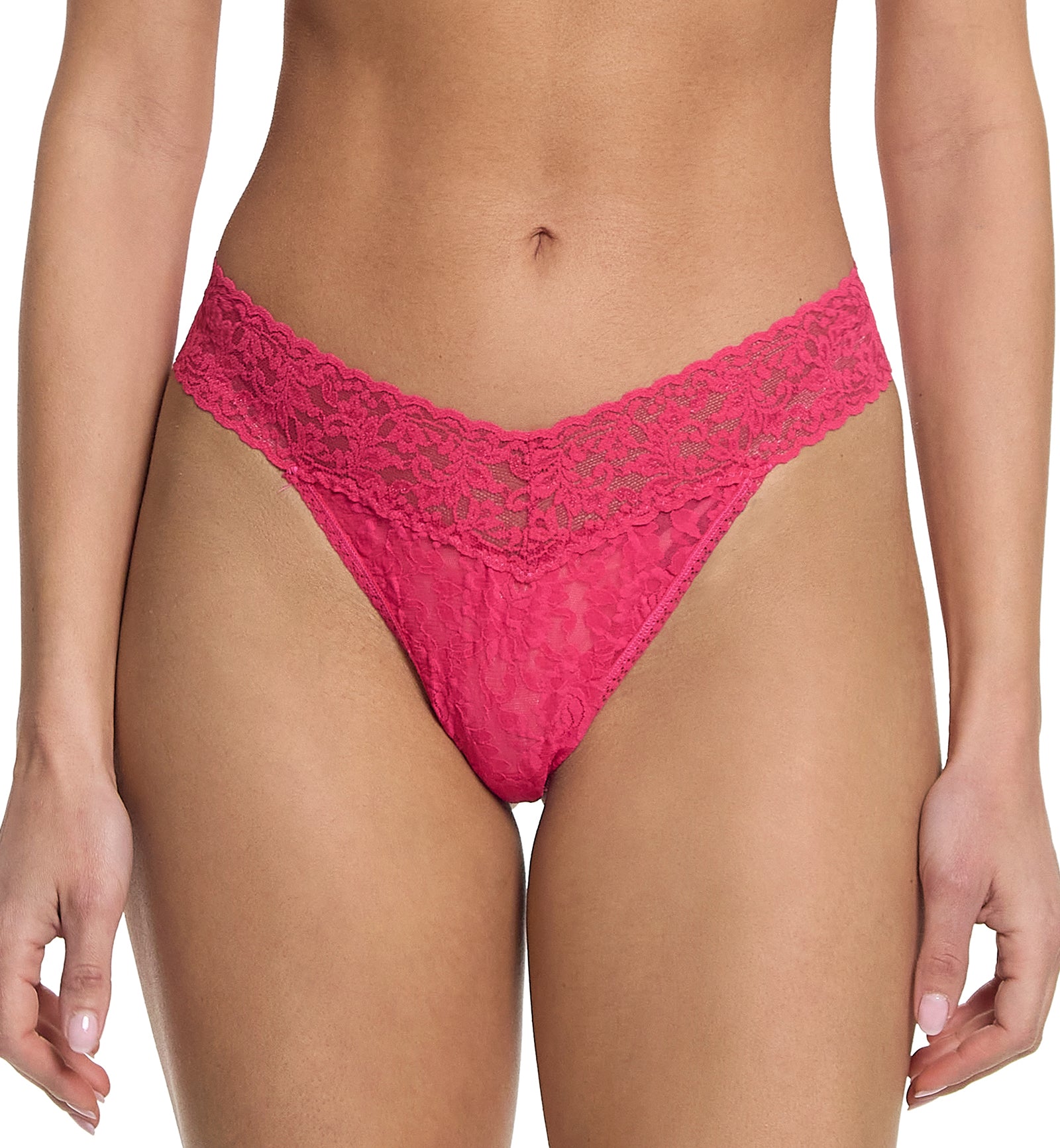 Hanky Panky Signature Lace Original Rise Thong (4811P),Sweet Tart - Sweet Tart,One Size