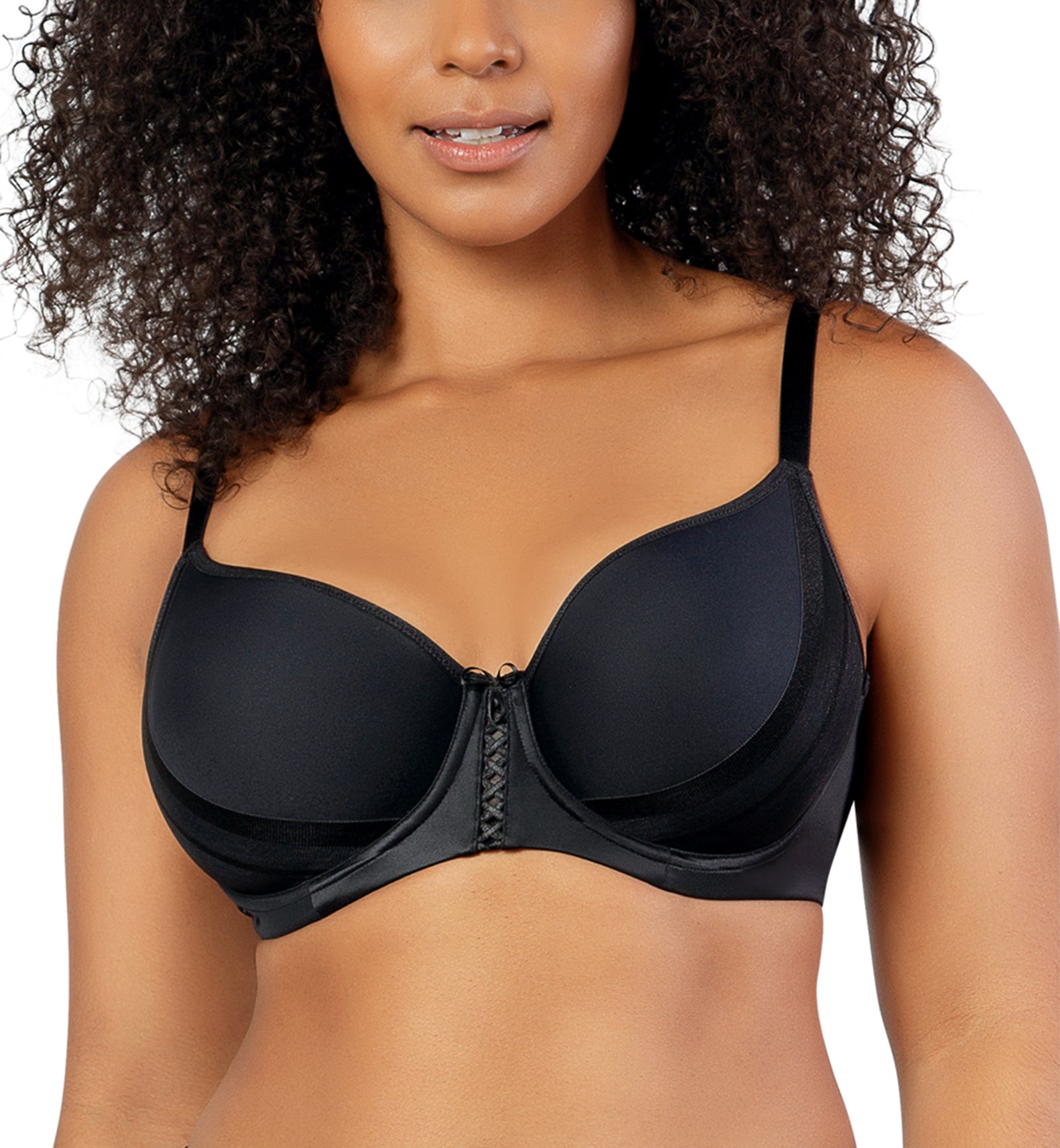 Parfait Shea Spacer T-Shirt Underwire Bra (P6061),30D,Black - Black,30D
