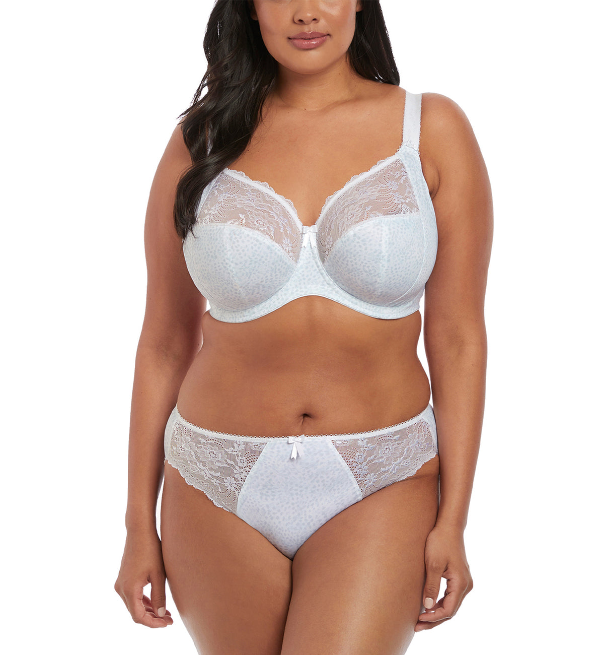 Elomi Morgan Stretch Lace Matching Panty Brief (4115),Medium,White - White,Medium