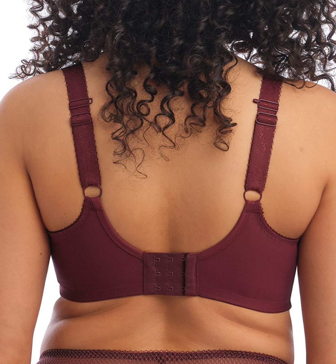 Elomi Charley Banded Plunge Underwire Bra (4380),32J,Aubergine - Aubergine,32J
